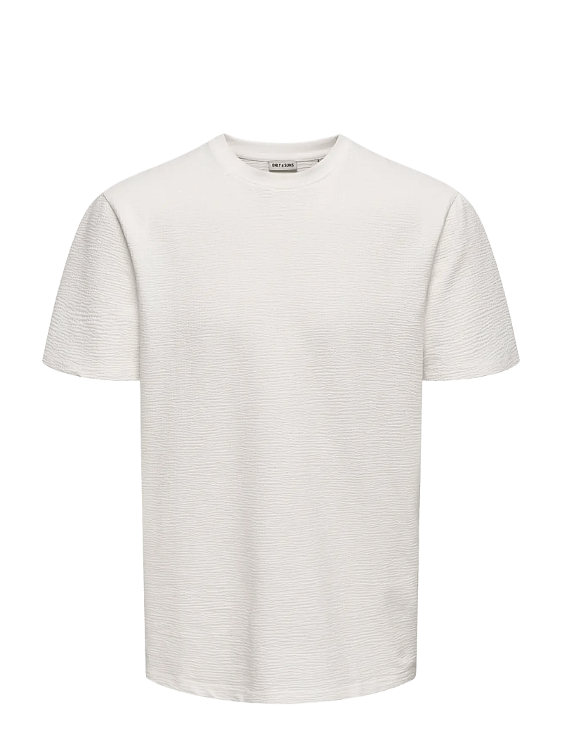 ONLY & SONS - ONSKIAN LIFE REG SEERSUCKER SS TEE NOOS - kurzärmelig - cloud dancer - 1