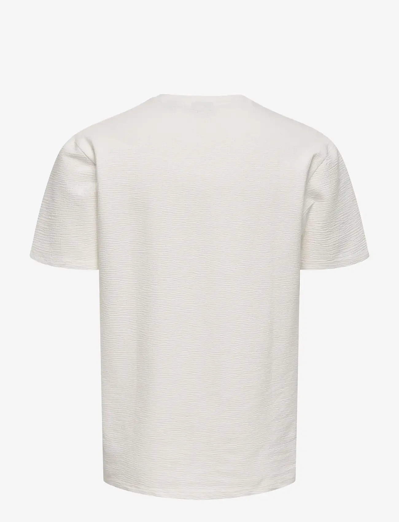ONLY & SONS - ONSKIAN LIFE REG SEERSUCKER SS TEE NOOS - kurzärmelig - cloud dancer - 2
