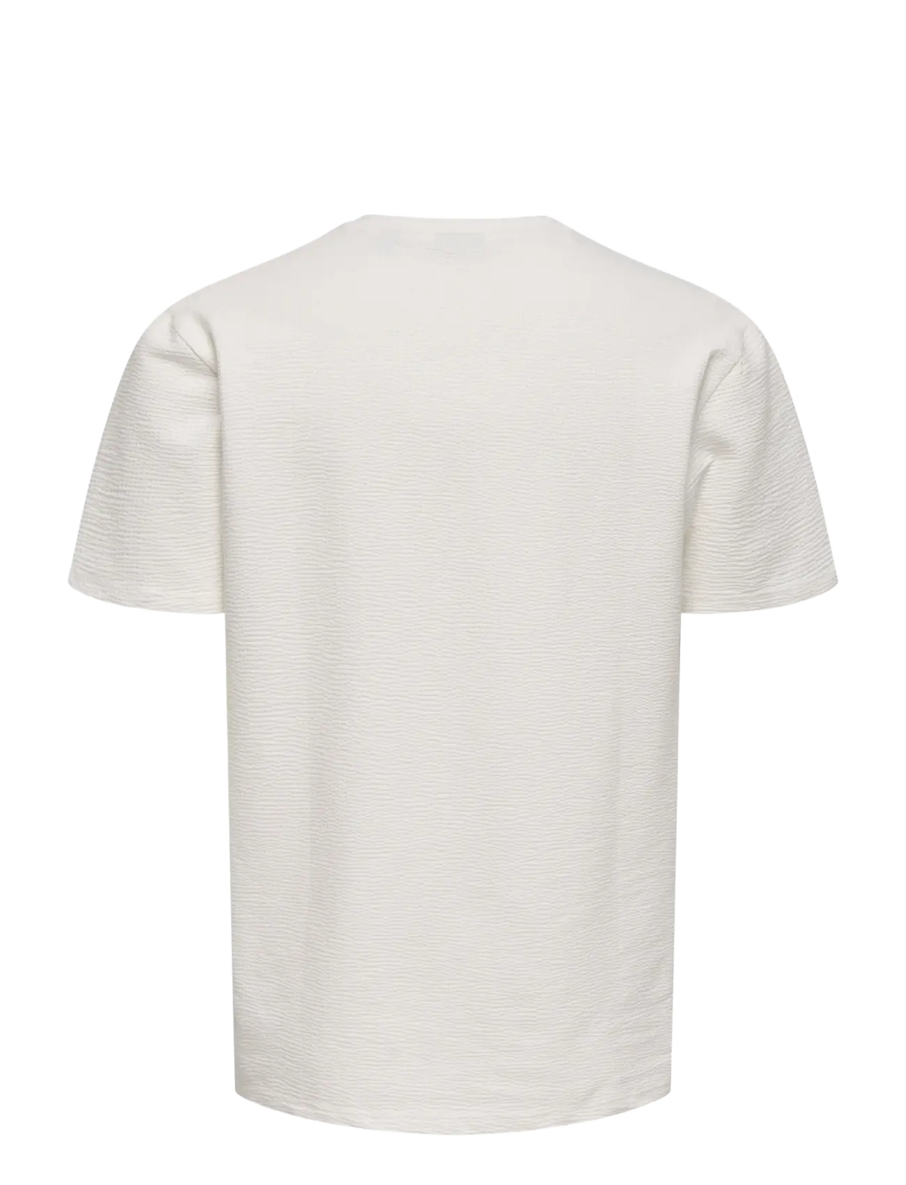 ONLY & SONS - ONSKIAN LIFE REG SEERSUCKER SS TEE NOOS - kurzärmelig - cloud dancer - 2