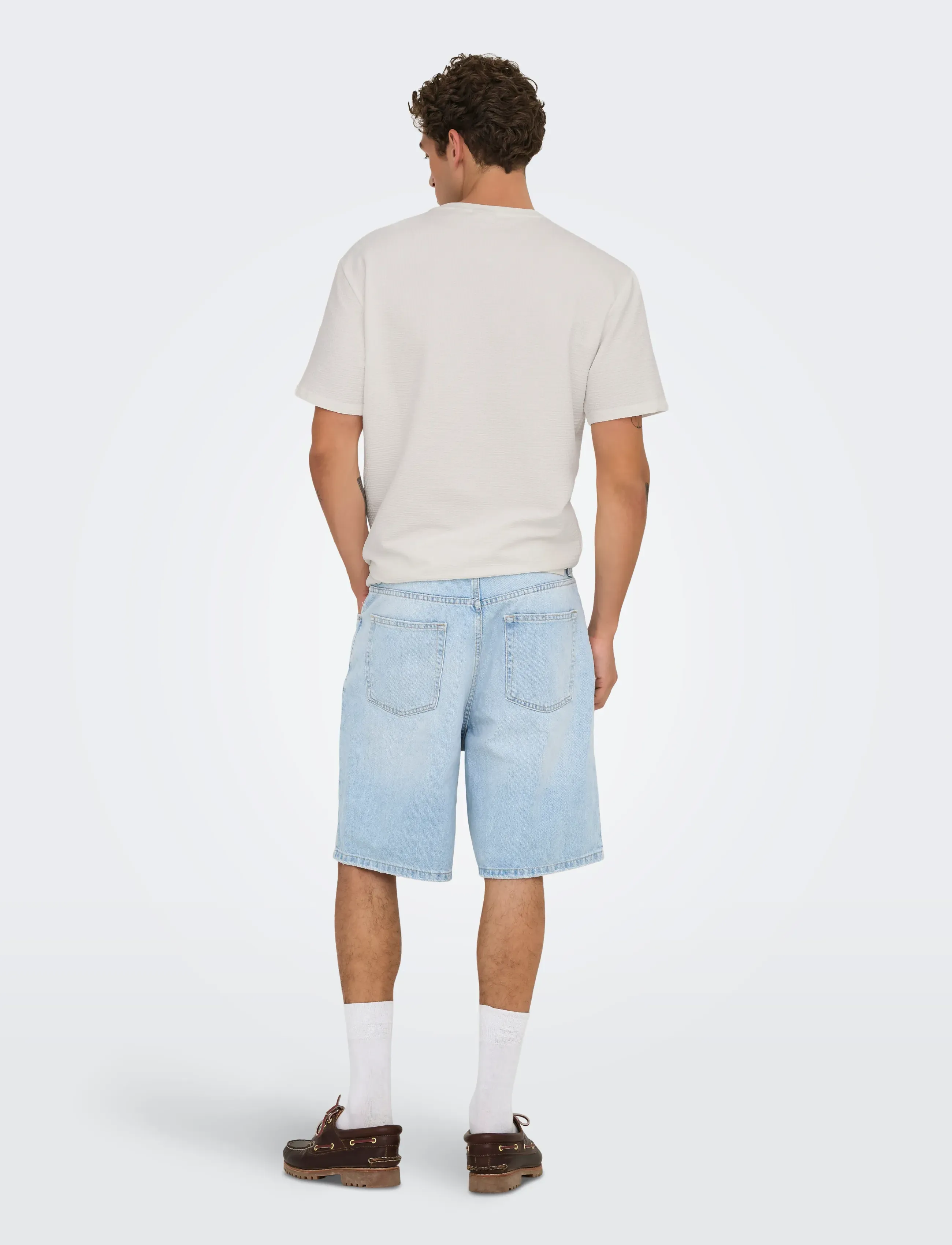 ONLY & SONS - ONSKIAN LIFE REG SEERSUCKER SS TEE NOOS - kurzärmelig - cloud dancer - 3