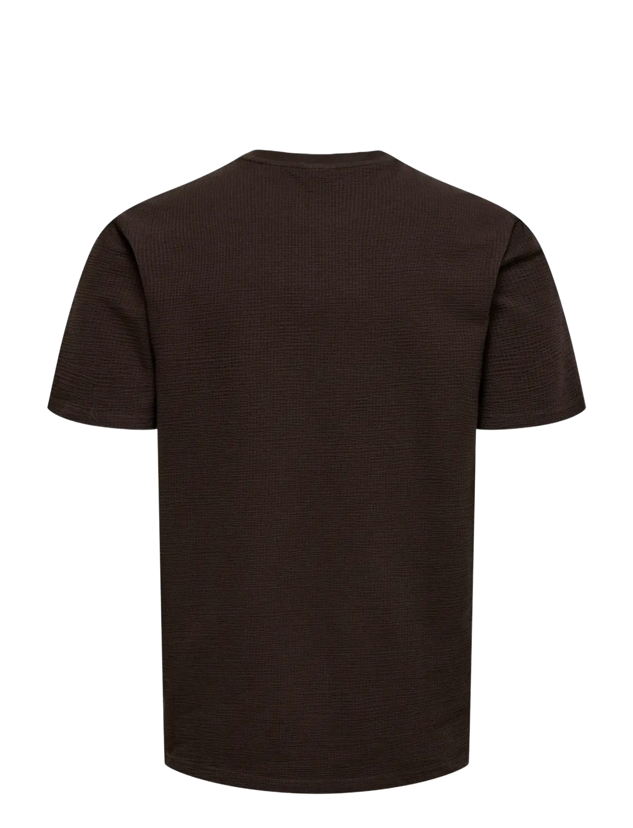 ONLY & SONS - ONSKIAN LIFE REG SEERSUCKER SS TEE NOOS - kortærmede t-shirts - coffee bean - 2