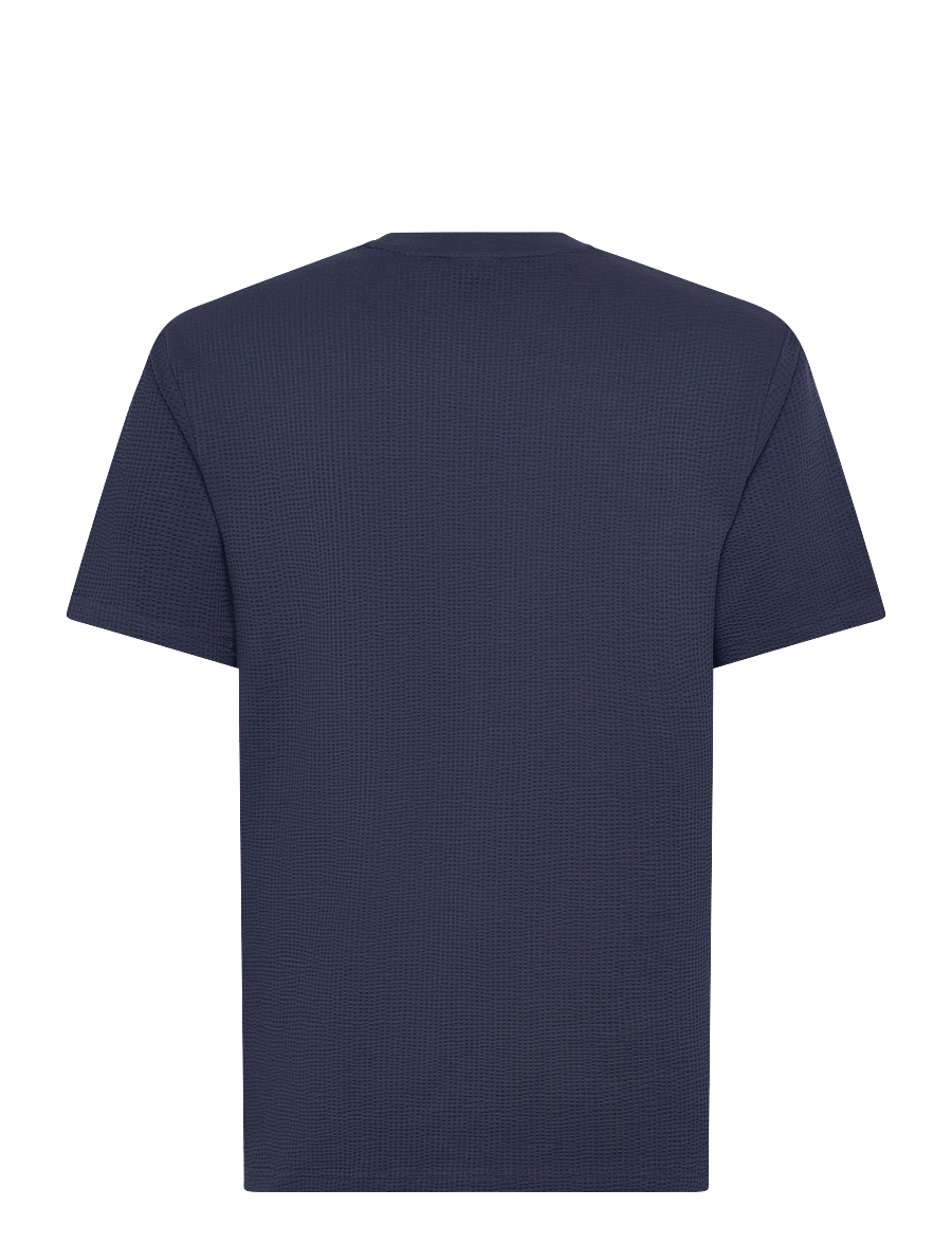ONLY & SONS - ONSKIAN LIFE REG SEERSUCKER SS TEE NOOS - kortærmede t-shirts - naval academy - 2