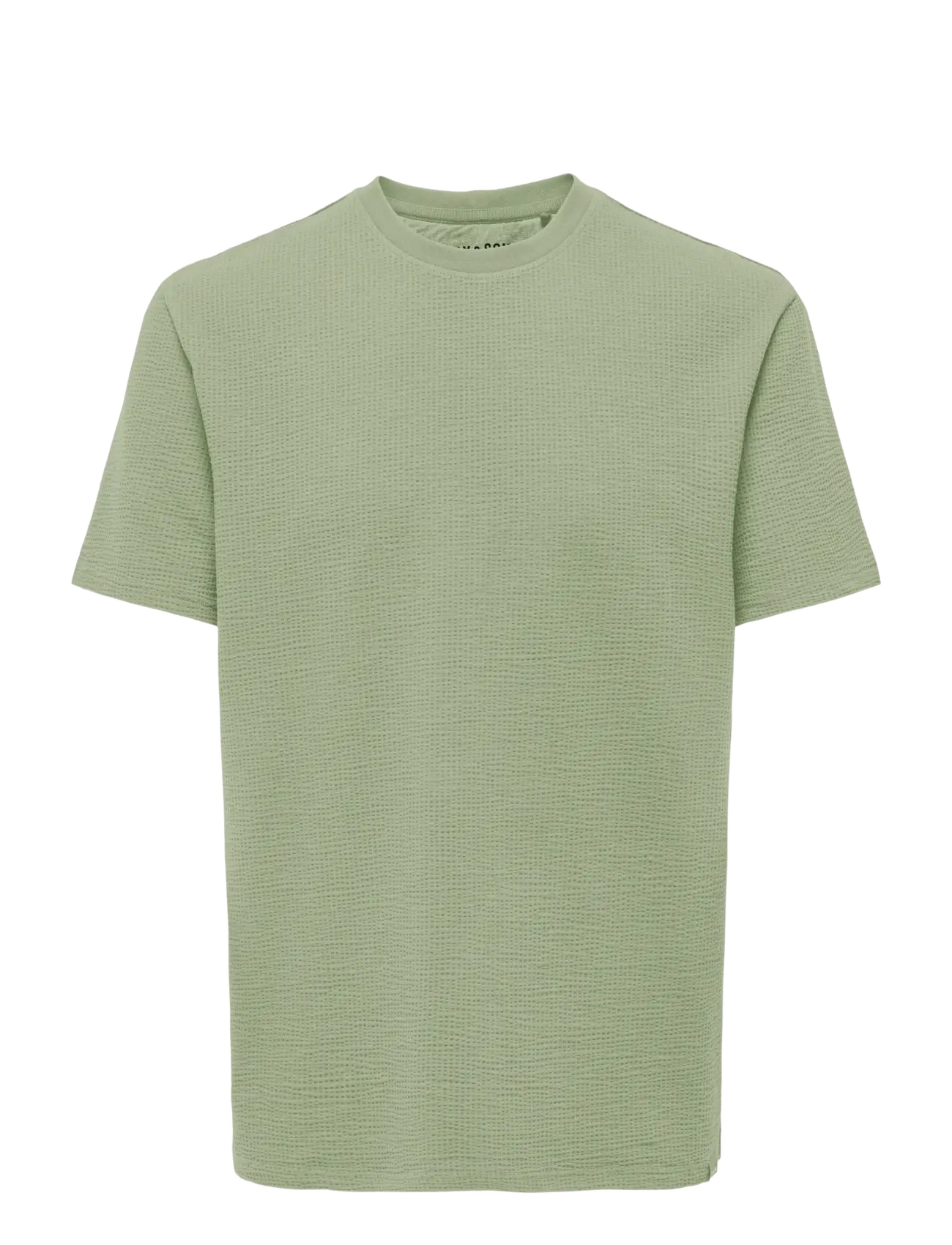ONLY & SONS ONSKIAN LIFE REG SEERSUCKER SS TEE NOOS - ONLY & SONS - SEAGRASS / green
