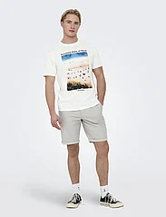 ONLY & SONS - ONSKOLTON REG BEACH PHOTOPRINT SS TEE - lowest prices - cloud dancer - 5