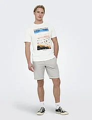 ONLY & SONS - ONSKOLTON REG BEACH PHOTOPRINT SS TEE - die niedrigsten preise - cloud dancer - 5