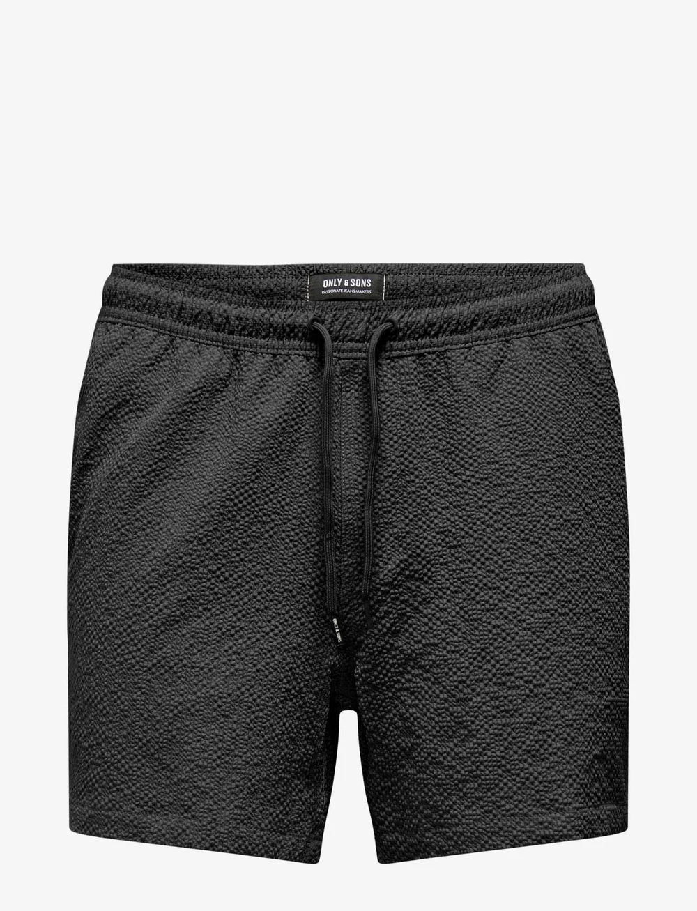 ONLY & SONS - ONSTED LIFE SOLID SEERSUCKER SWIM NOOS - badeshorts - black - 1