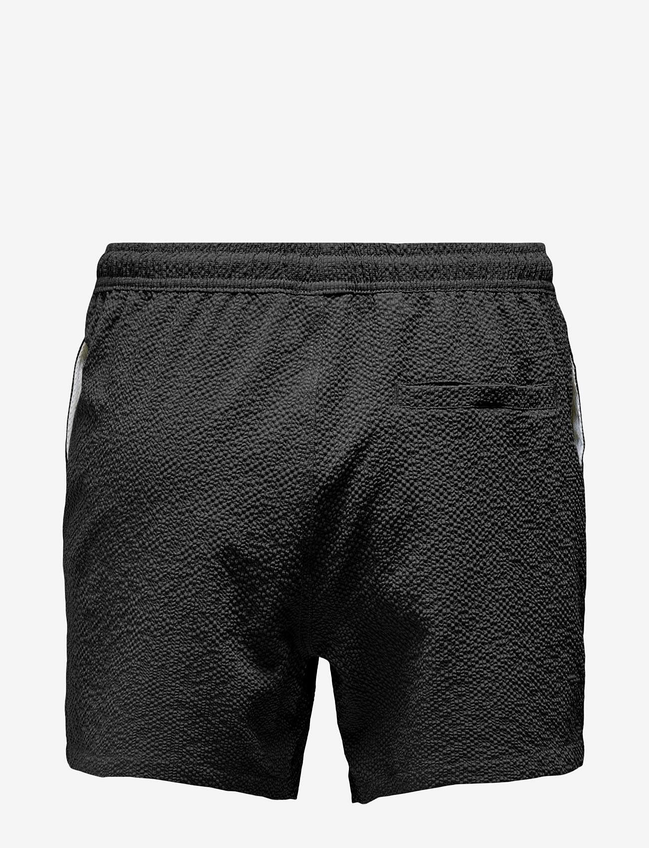 ONLY & SONS - ONSTED LIFE SOLID SEERSUCKER SWIM NOOS - badshorts - black - 2