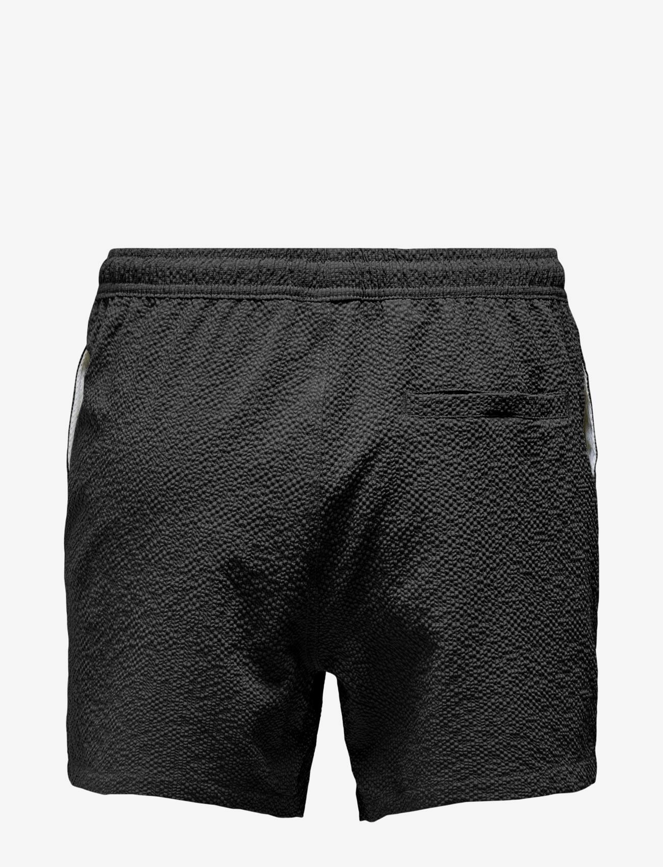 ONLY & SONS - ONSTED LIFE SOLID SEERSUCKER SWIM NOOS - lowest prices - black - 2