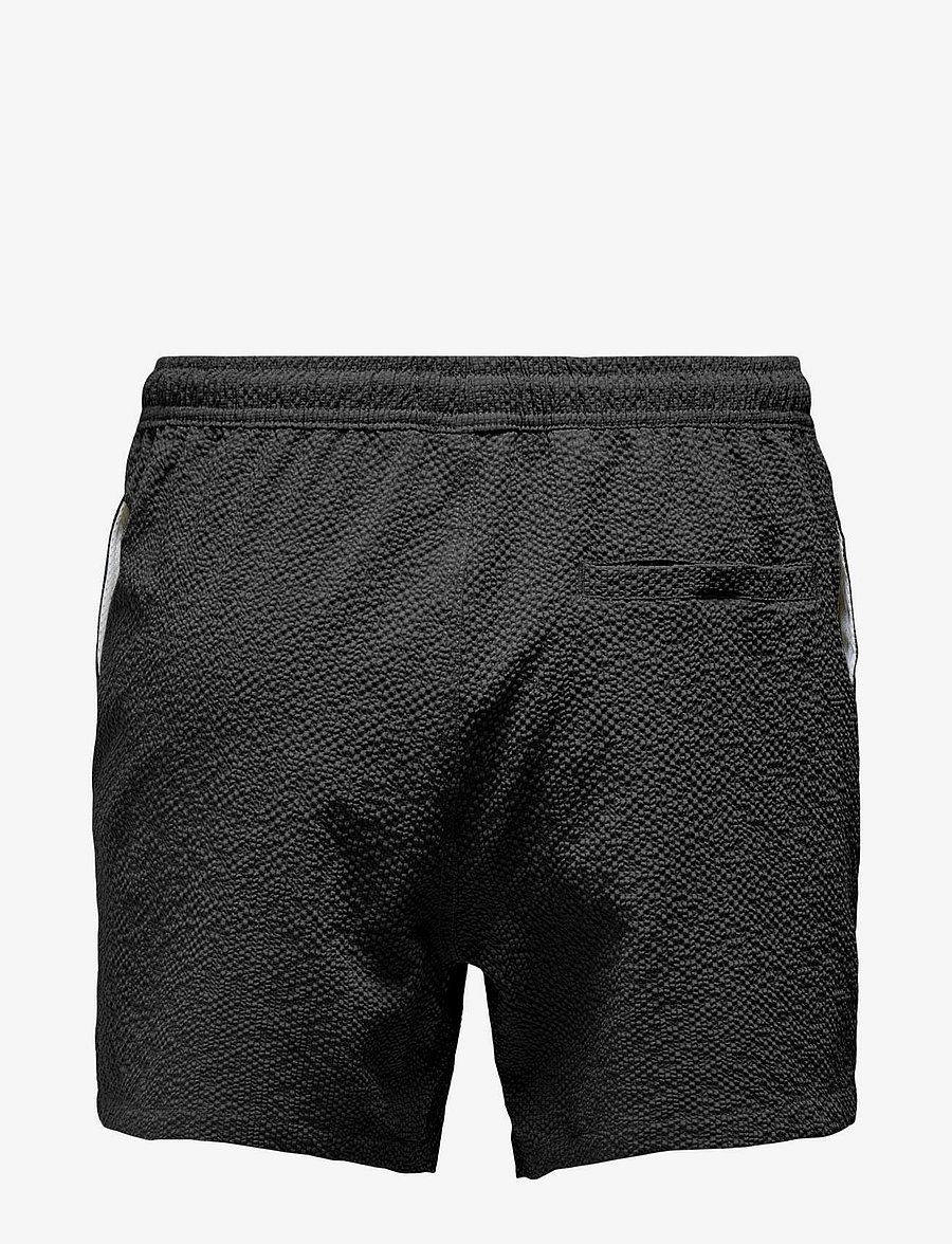 ONLY & SONS - ONSTED LIFE SOLID SEERSUCKER SWIM NOOS - badehose - black - 2