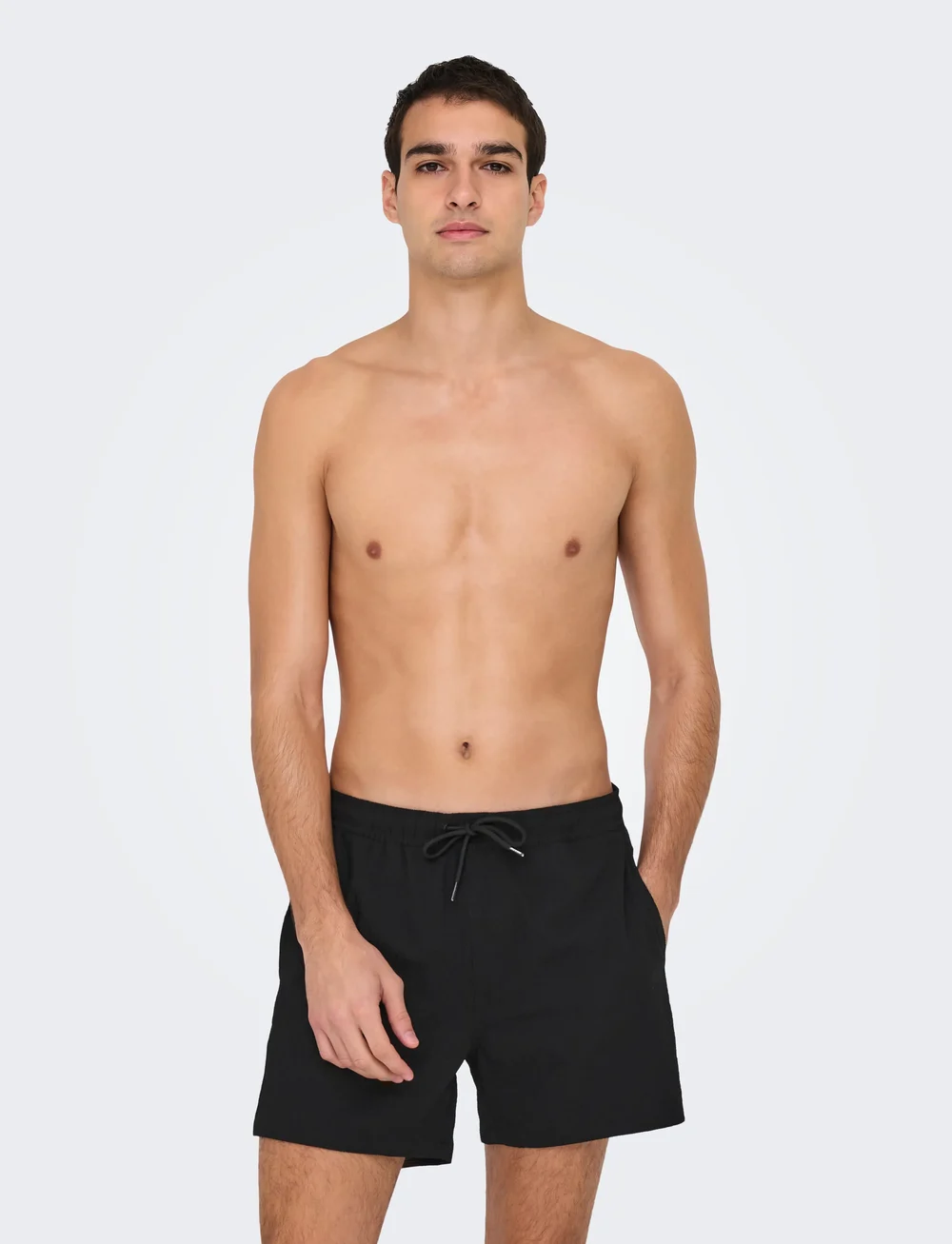 ONLY & SONS - ONSTED LIFE SOLID SEERSUCKER SWIM NOOS - badeshorts - black - 0