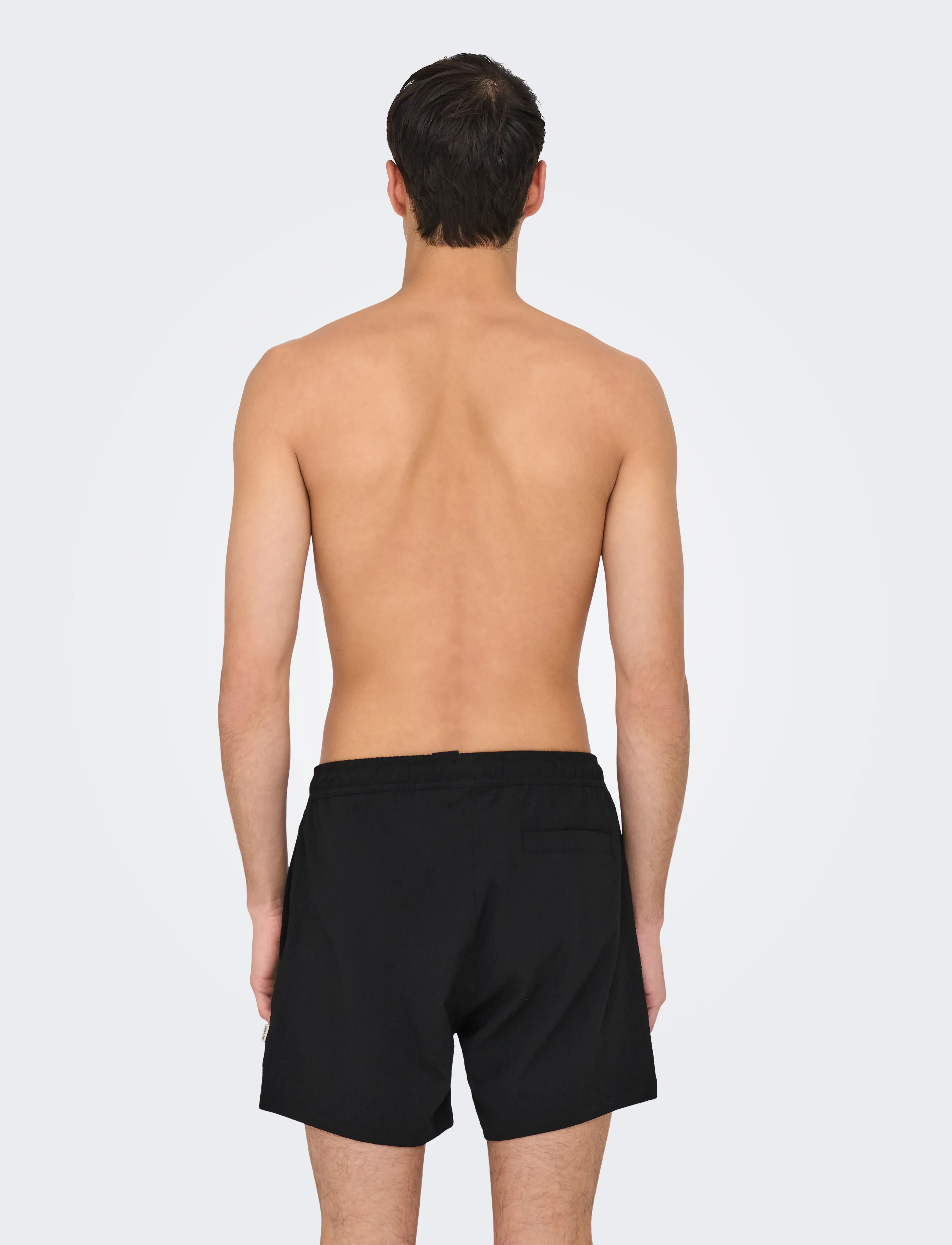 ONLY & SONS - ONSTED LIFE SOLID SEERSUCKER SWIM NOOS - lowest prices - black - 3