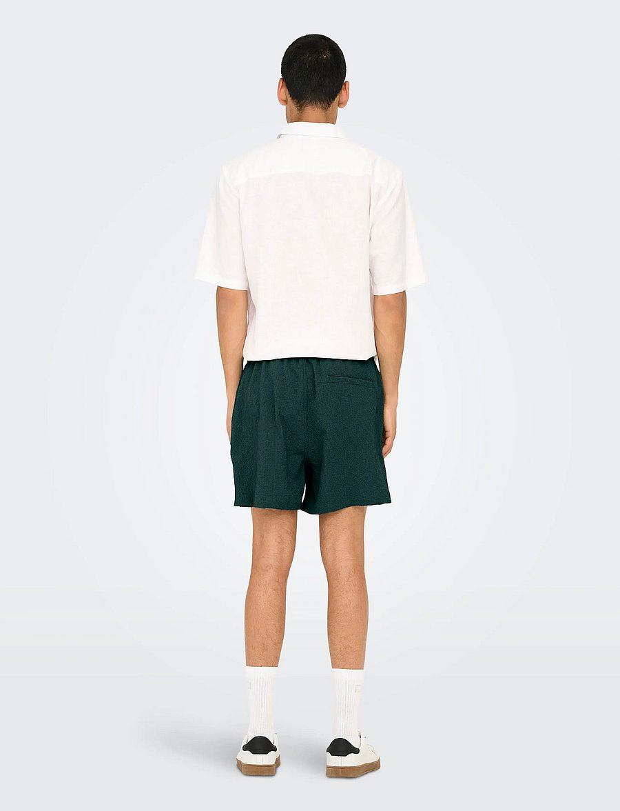 ONLY & SONS - ONSTED LIFE SOLID SEERSUCKER SWIM NOOS - badehose - darkest spruce - 3