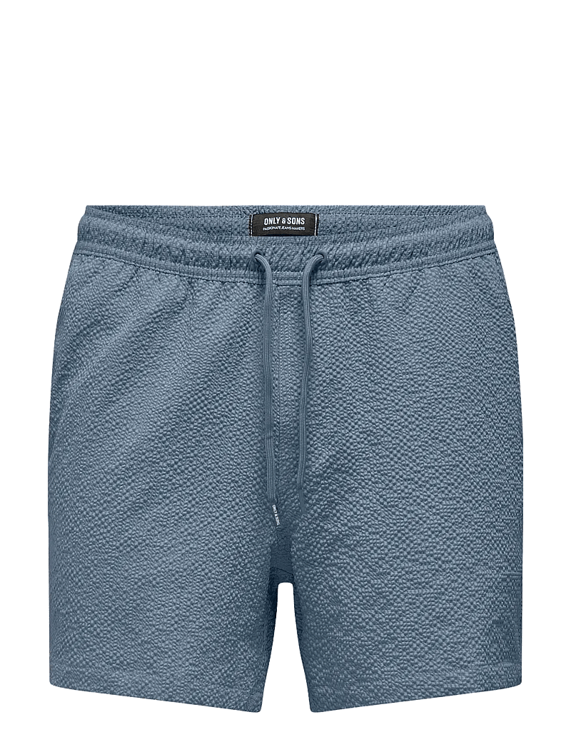 ONLY & SONS - ONSTED LIFE SOLID SEERSUCKER SWIM NOOS - badehose - flint stone - 1