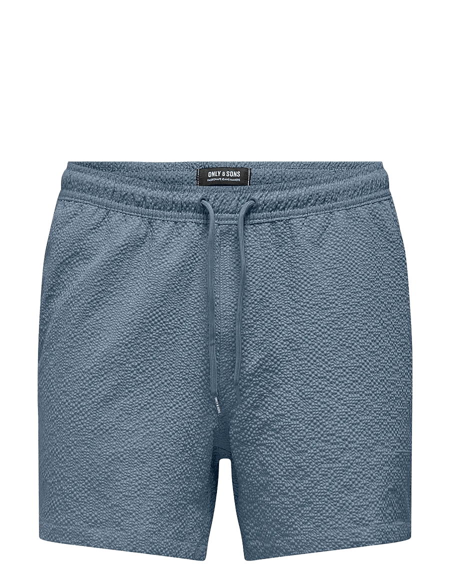 ONLY & SONS - ONSTED LIFE SOLID SEERSUCKER SWIM NOOS - badehose - flint stone - 1