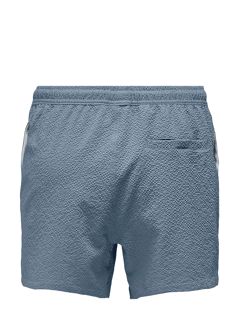 ONLY & SONS - ONSTED LIFE SOLID SEERSUCKER SWIM NOOS - badehose - flint stone - 2