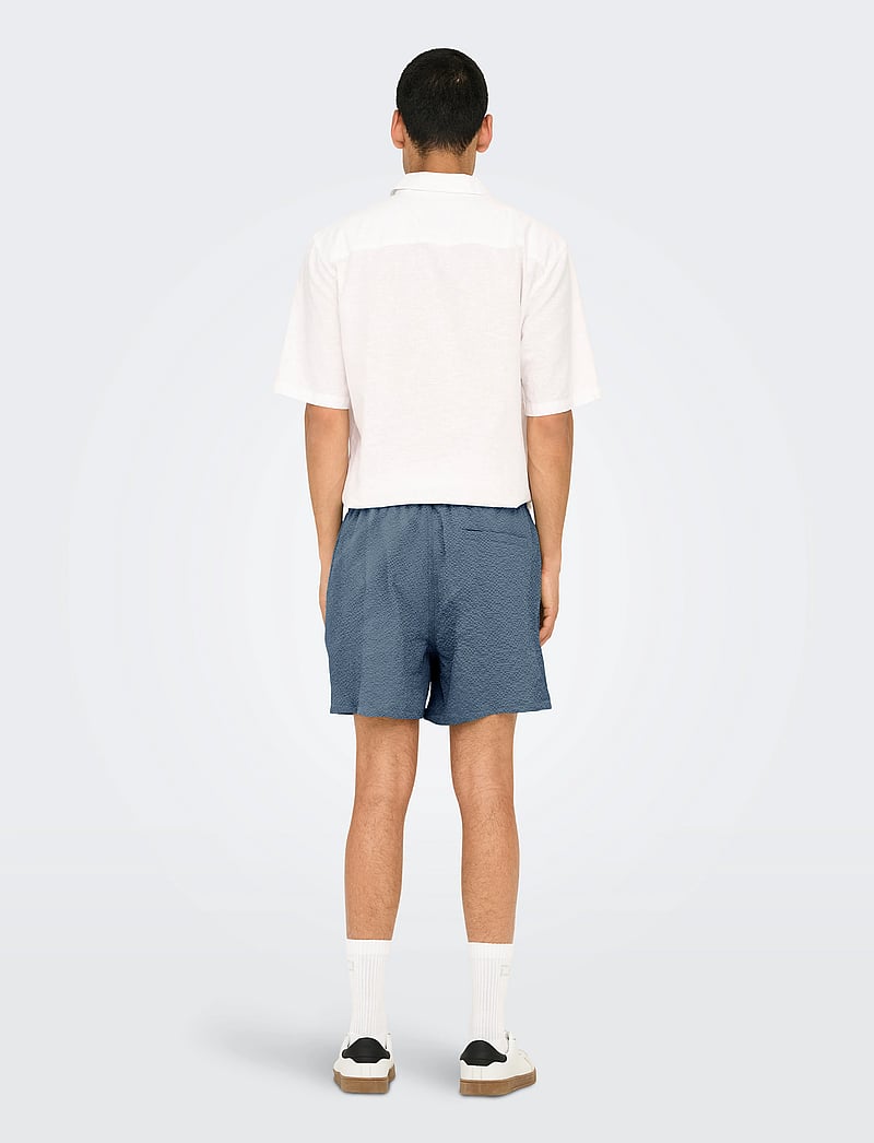 ONLY & SONS - ONSTED LIFE SOLID SEERSUCKER SWIM NOOS - badehose - flint stone - 3