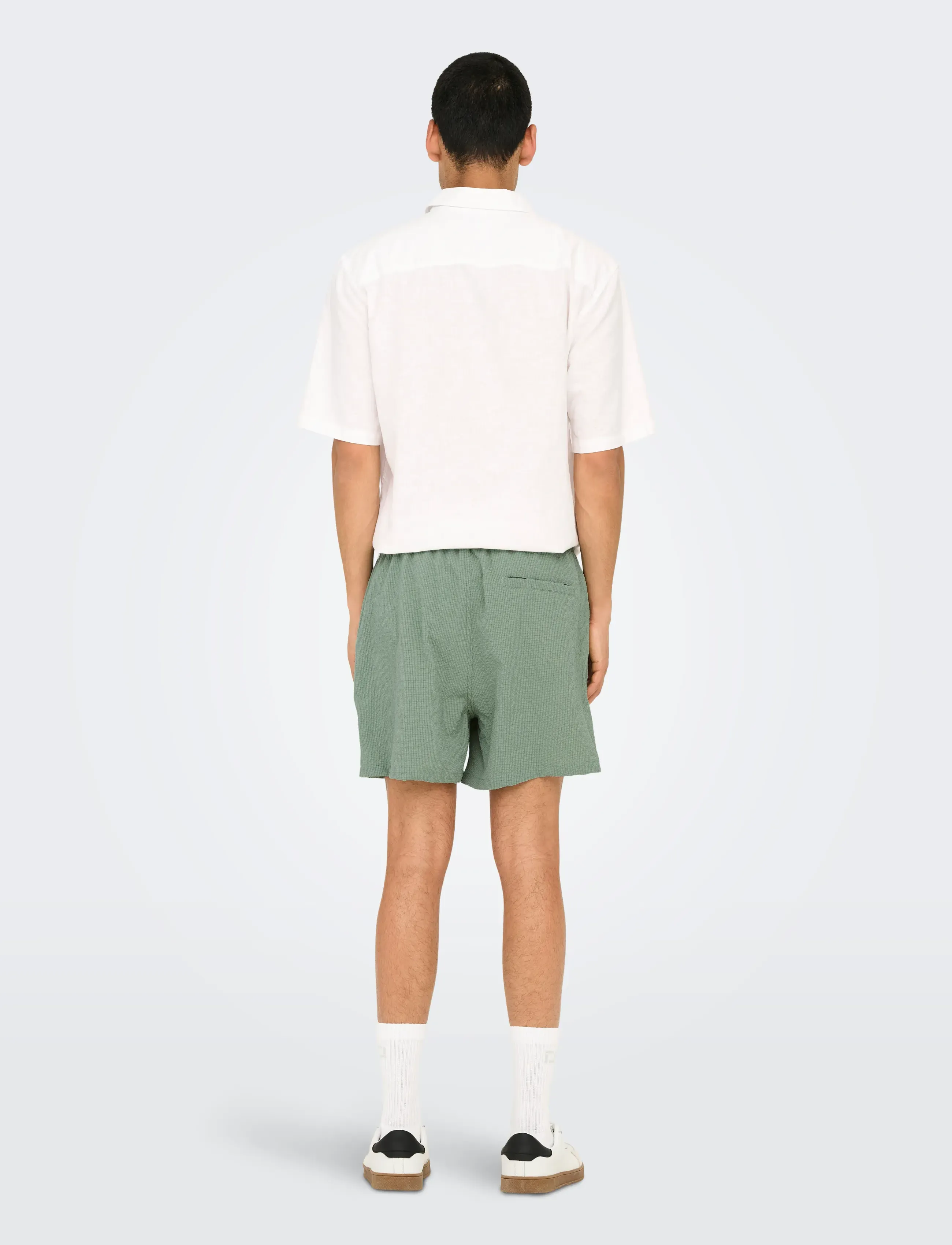 ONLY & SONS - ONSTED LIFE SOLID SEERSUCKER SWIM NOOS - laveste priser - iceberg green - 3