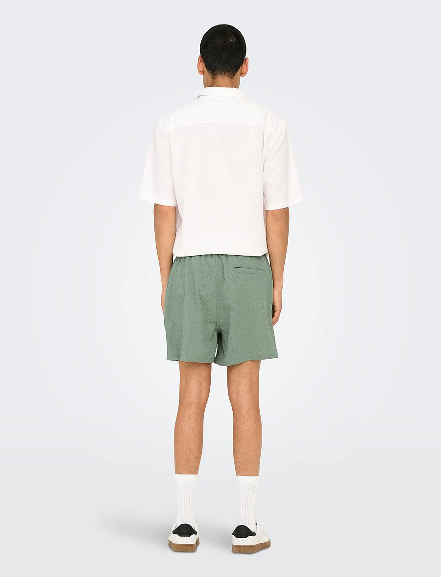 ONLY & SONS - ONSTED LIFE SOLID SEERSUCKER SWIM NOOS - shorts de bain - iceberg green - 3