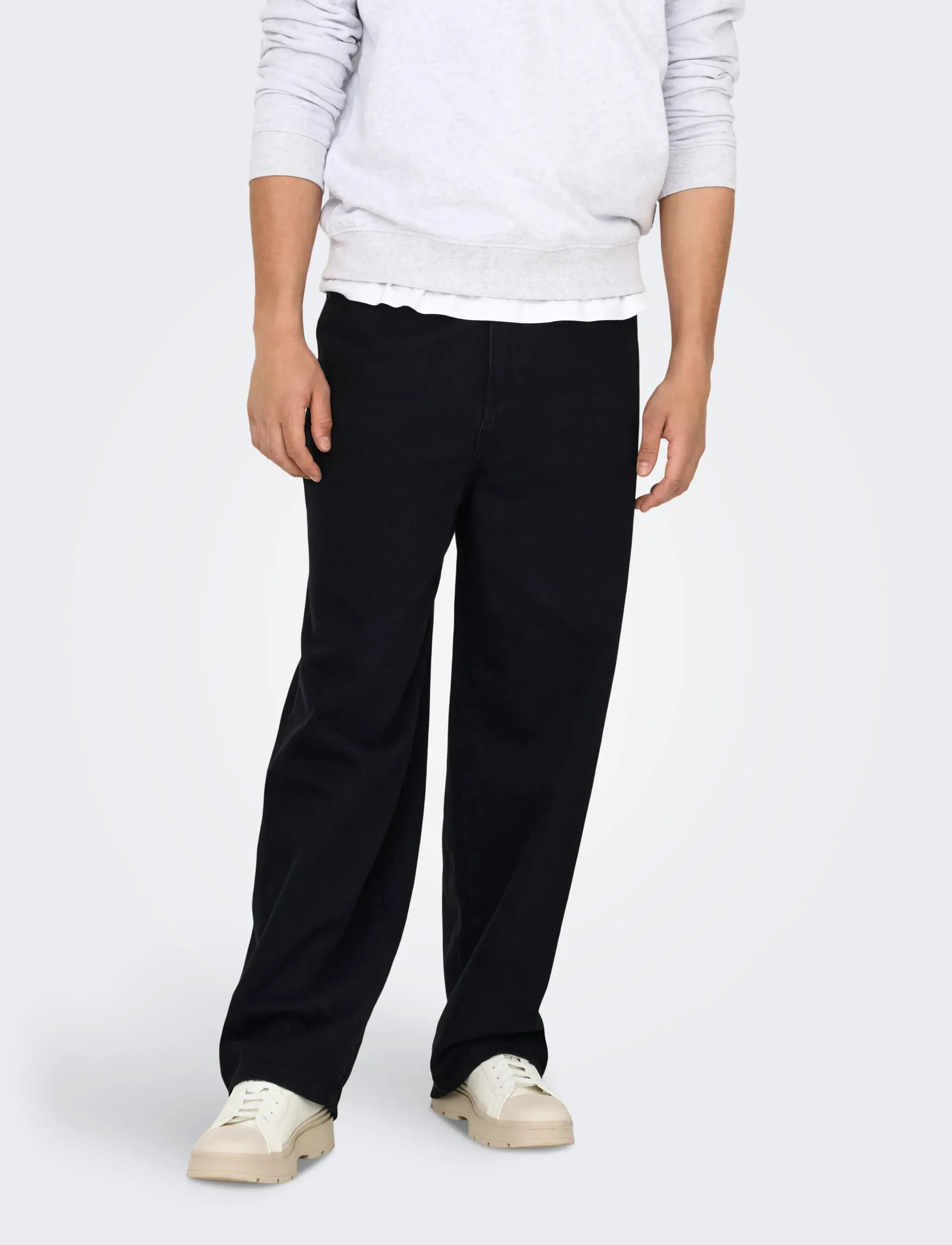 ONLY & SONS ONSCARL BALLOON BLACK 8874 TAI DNM NOOS - Kläder - BLACK DENIM / black