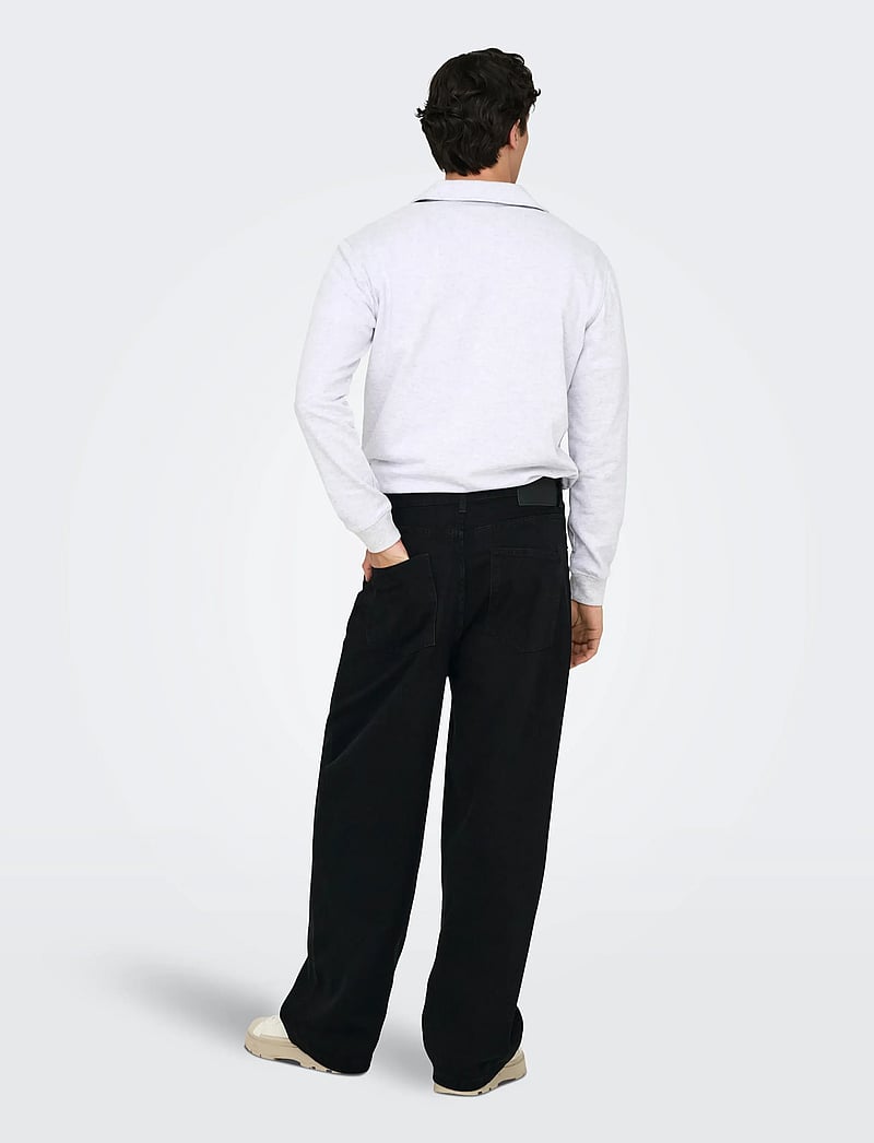 ONLY & SONS - ONSCARL BALLOON BLACK 8874 TAI DNM NOOS - loose jeans - black denim - 3