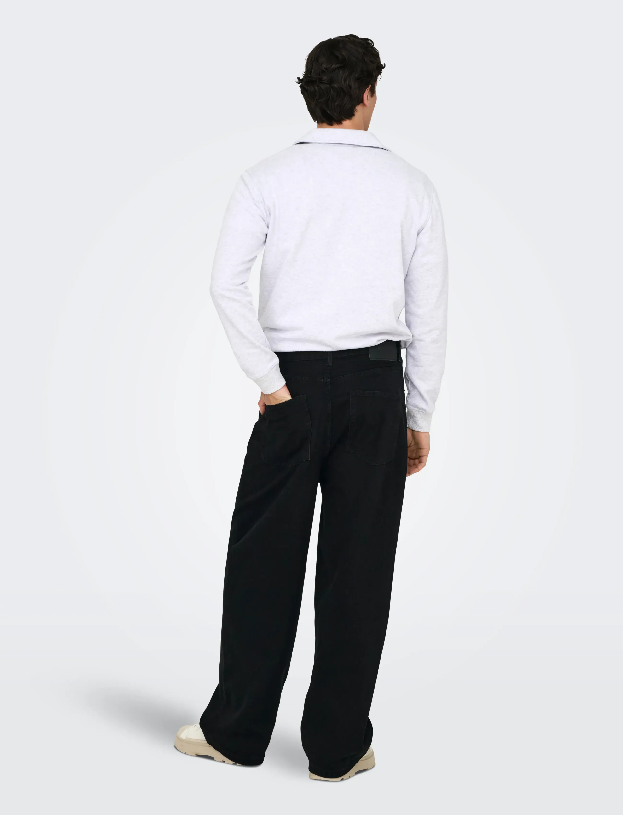 ONLY & SONS - ONSCARL BALLOON BLACK 8874 TAI DNM NOOS - loose jeans - black denim - 3