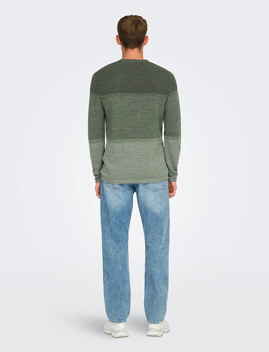 ONLY & SONS - ONSFELIX REG 12 CREW KNIT NOOS - castor gray - 3