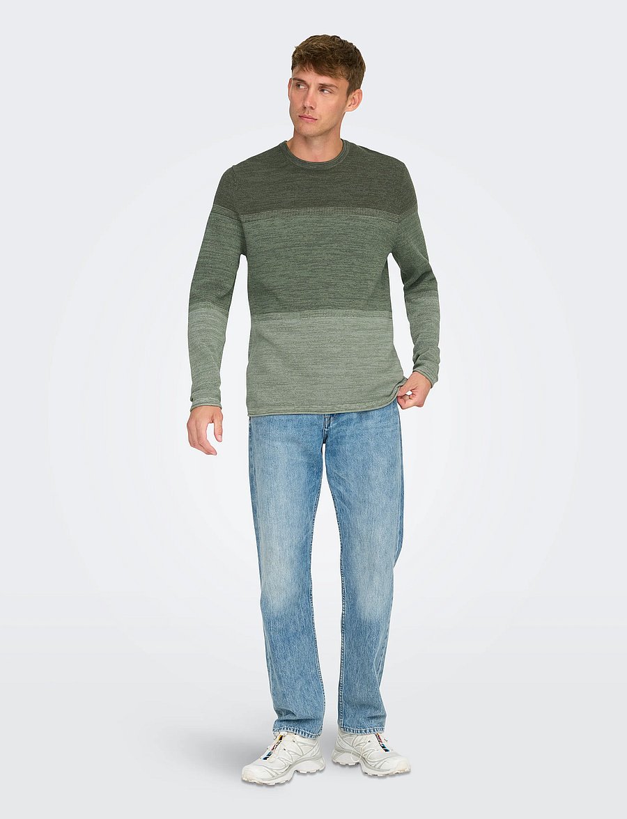 ONLY & SONS - ONSFELIX REG 12 CREW KNIT NOOS - castor gray - 4