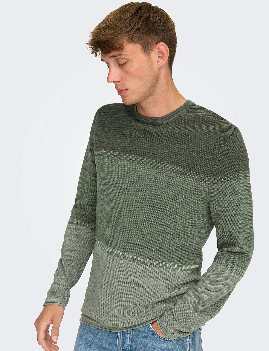 ONLY & SONS - ONSFELIX REG 12 CREW KNIT NOOS - castor gray - 5