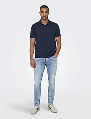 ONLY & SONS - ONSTRAY SLIM SS POLO - lowest prices - navy blazer - 4