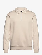 ONSCERES 1/4 ZIP SWEAT POLO - SILVER LINING