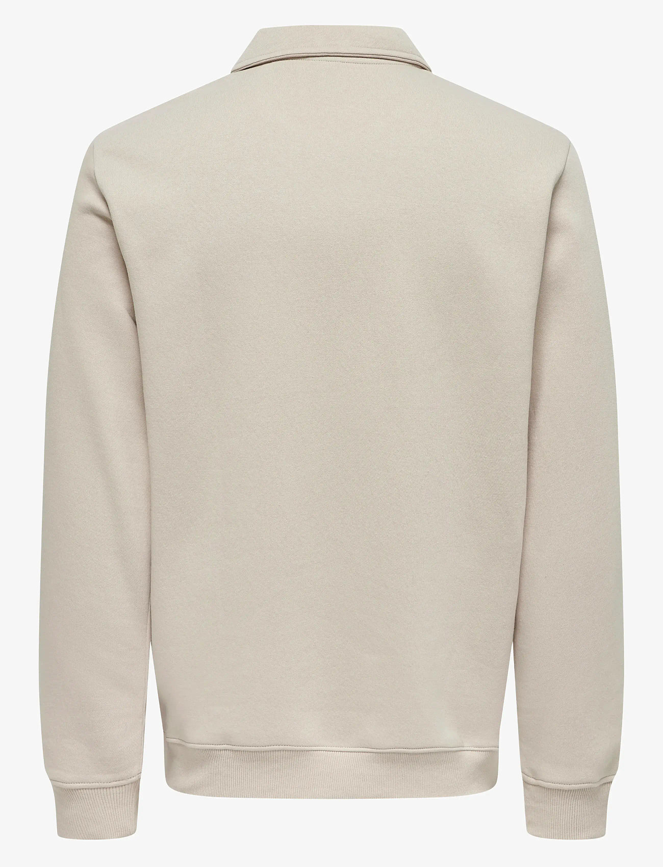 ONLY & SONS - ONSCERES 1/4 ZIP SWEAT POLO - langärmelig - silver lining - 2