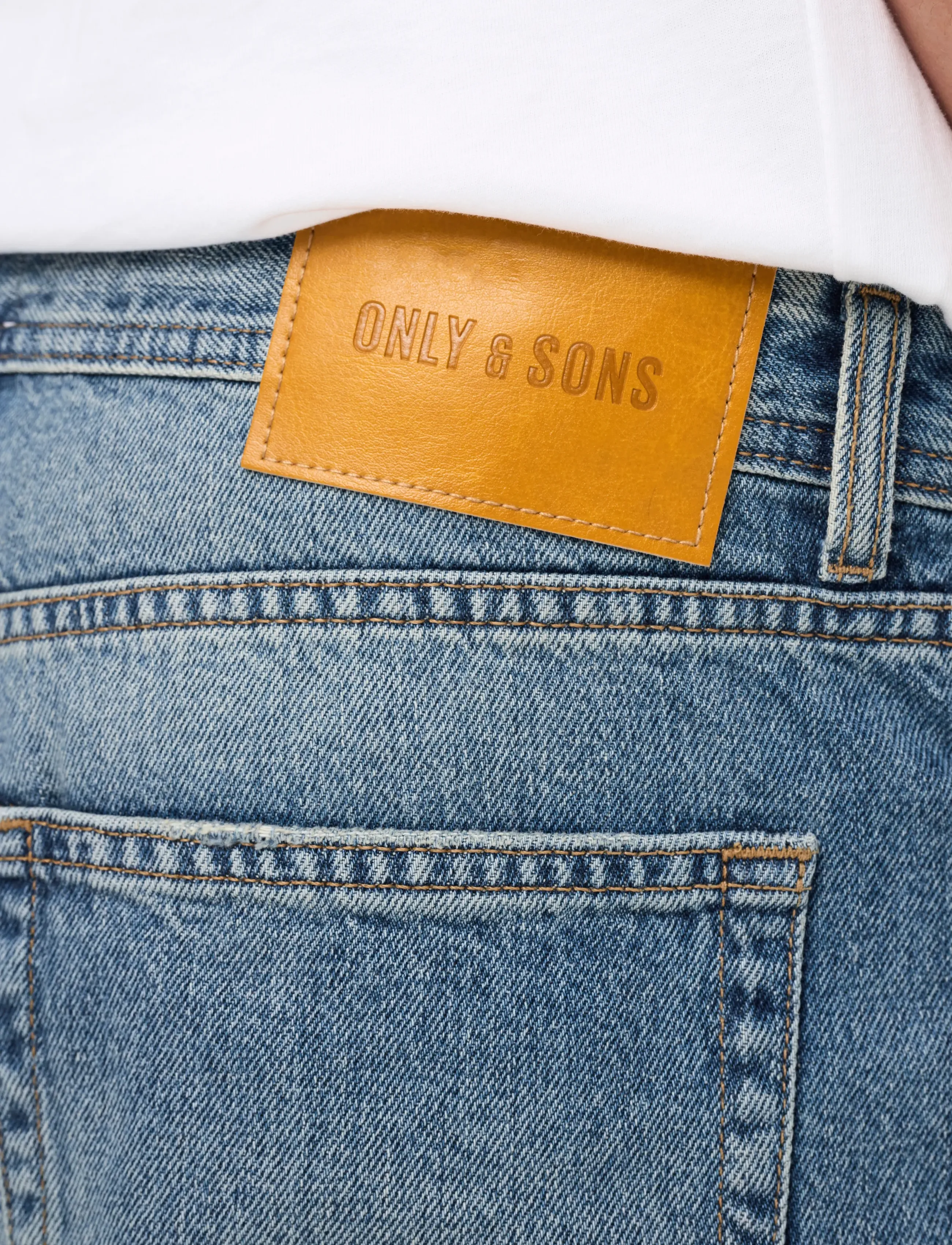 ONLY & SONS ONSFADE MB TINT 9085 TAI DNM SHORTS NOOS - Riided - MEDIUM BLUE DENIM / blue