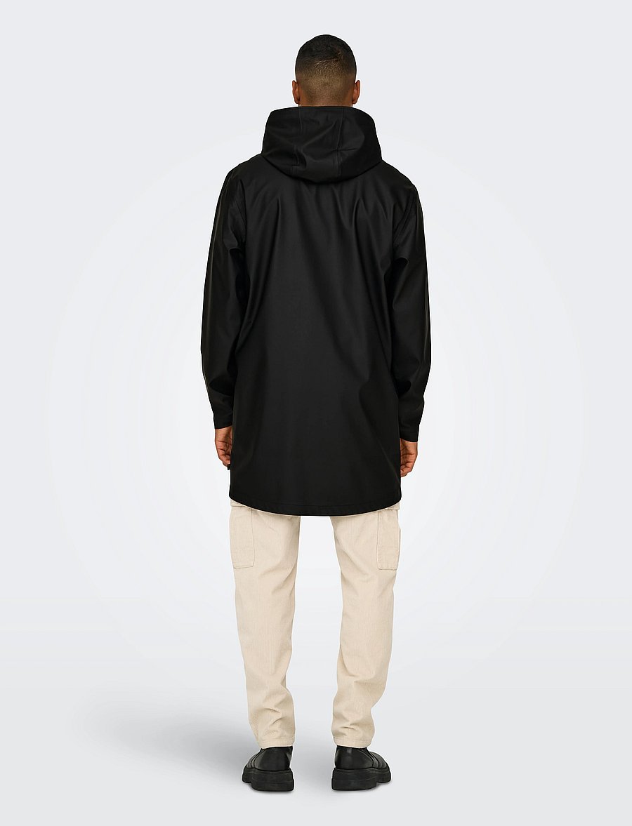 ONLY & SONS - ONSLUCA RAIN COAT OTW NOOS - regenmäntel - black - 3