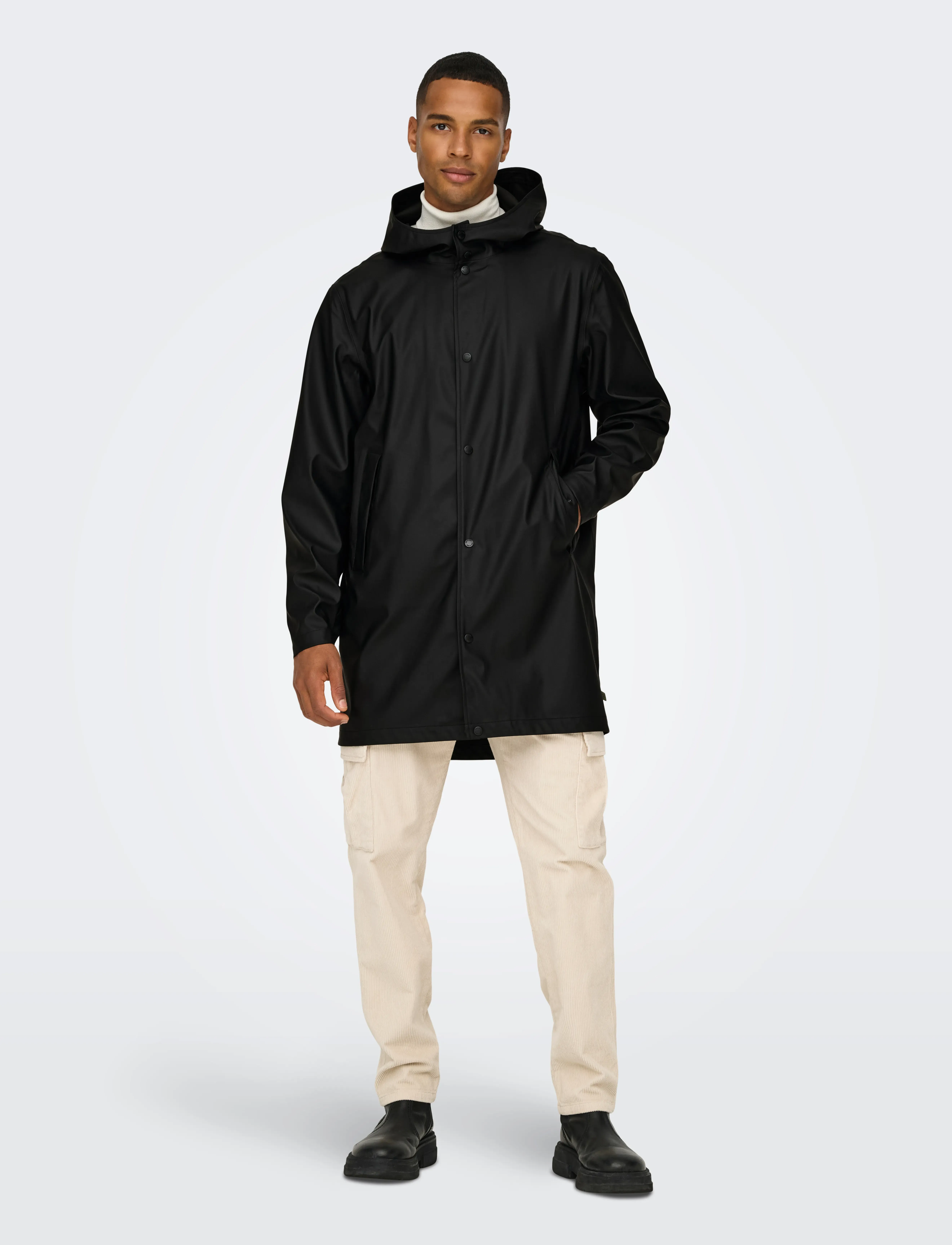 ONLY & SONS - ONSLUCA RAIN COAT OTW NOOS - kurtki - black - 4