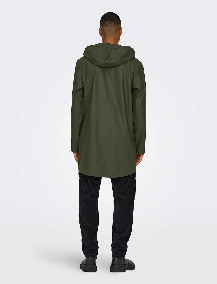 ONLY & SONS - ONSLUCA RAIN COAT OTW NOOS - vihmamantlid - peat - 3