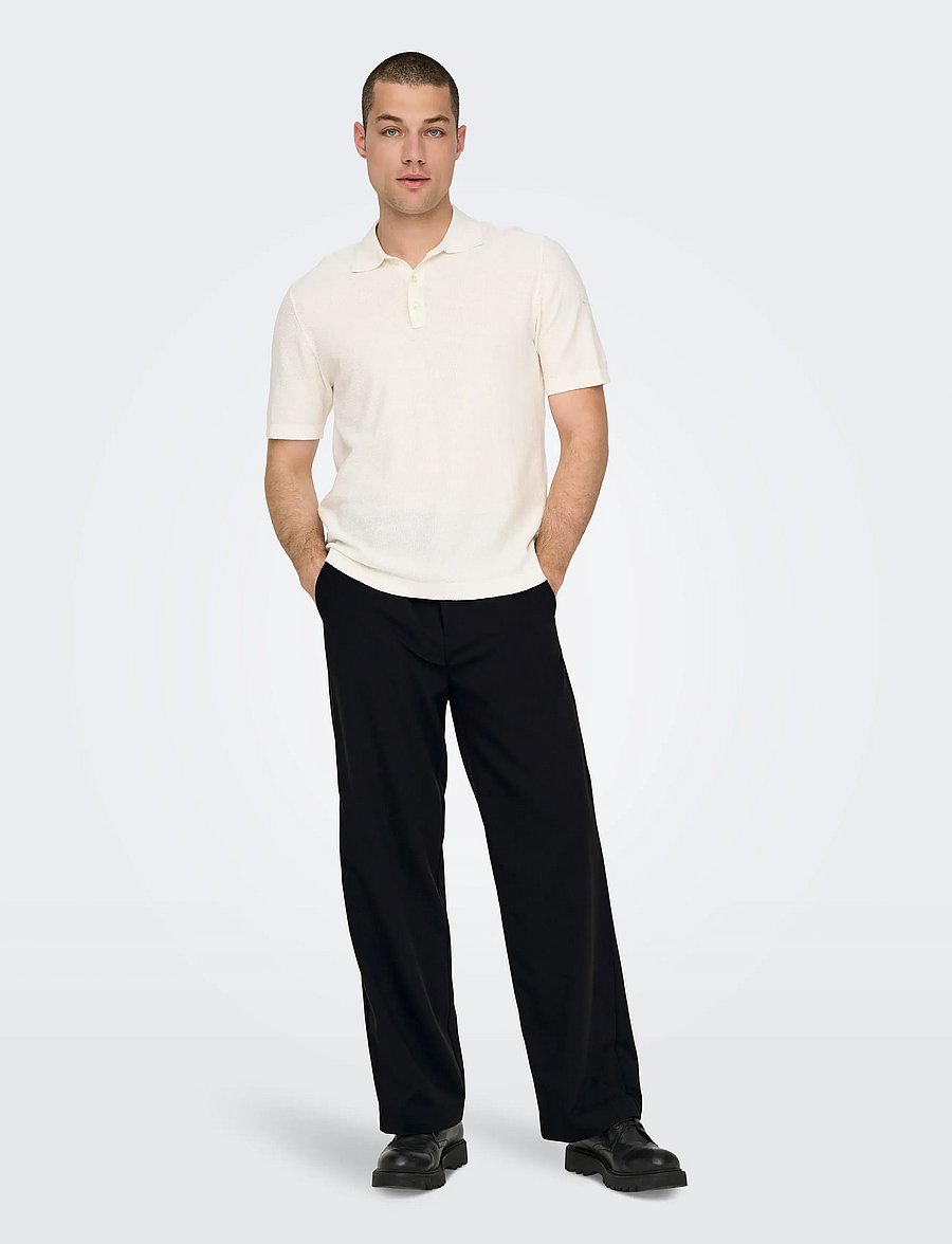 ONLY & SONS - ONSBOB-LE LOOSE 0071. PANT NOOS - kostymbyxor - black - 5