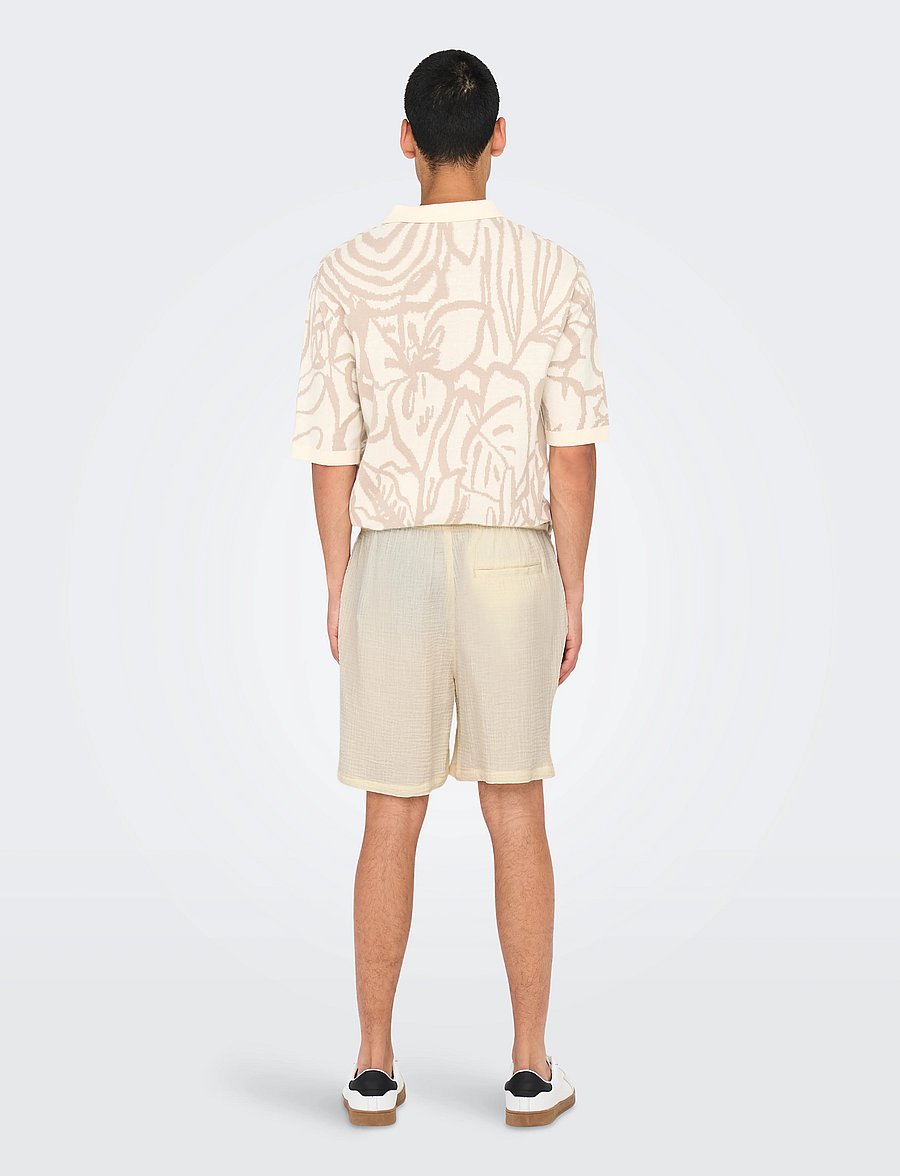 ONLY & SONS - ONSTEL-PAS 0158 SHORTS - lühikesed vabaajapüksid - egret - 3