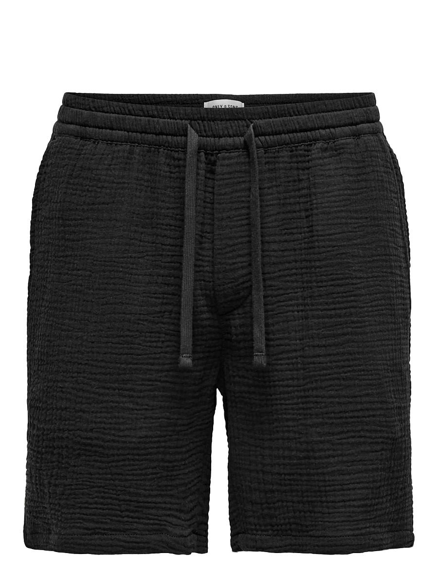 ONLY & SONS - ONSTEL-PAS 0158 SHORTS - lühikesed vabaajapüksid - jet black - 1