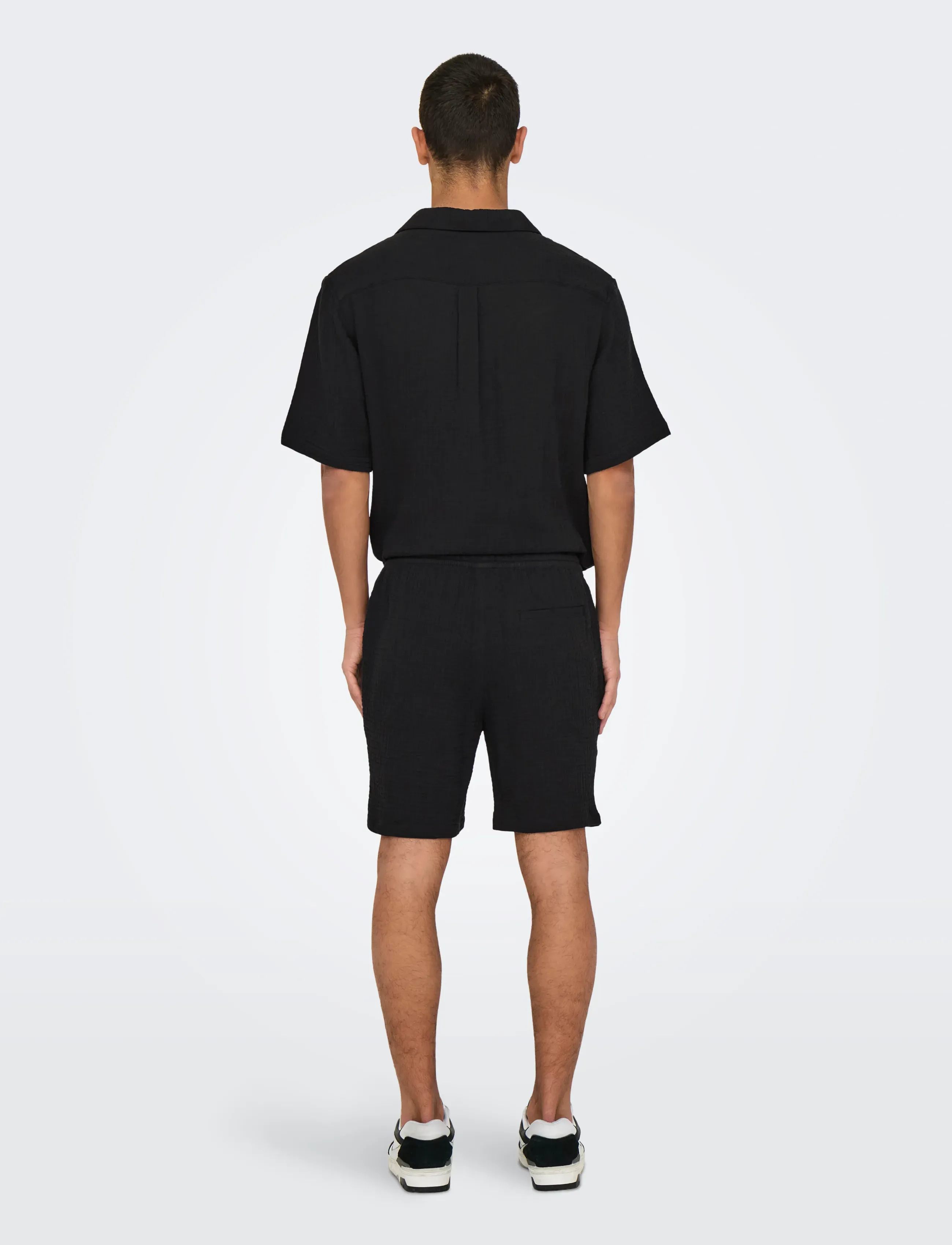ONLY & SONS - ONSTEL-PAS 0158 SHORTS - lühikesed vabaajapüksid - jet black - 3