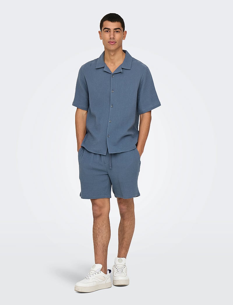 ONLY & SONS - ONSTEL-PAS 0158 SHORTS - casual shorts - vintage indigo - 4