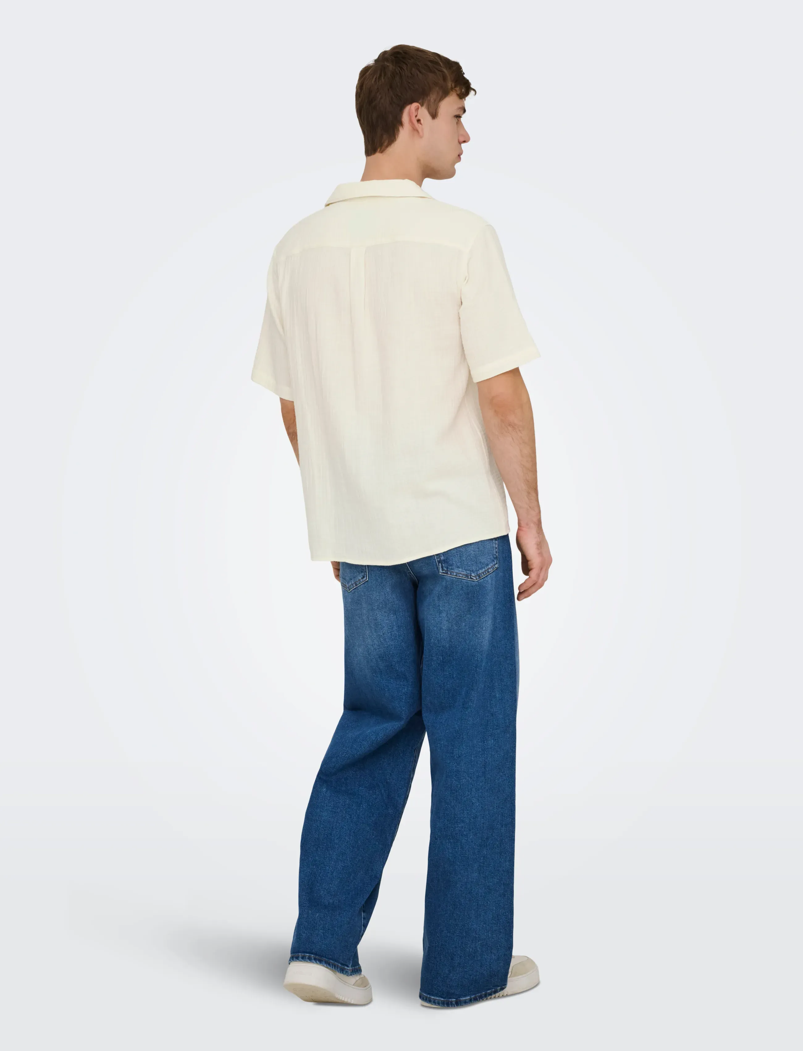 ONLY & SONS - ONSKYLE 0158 SS SHIRT - lühikeste varrukatega särgid - egret - 3