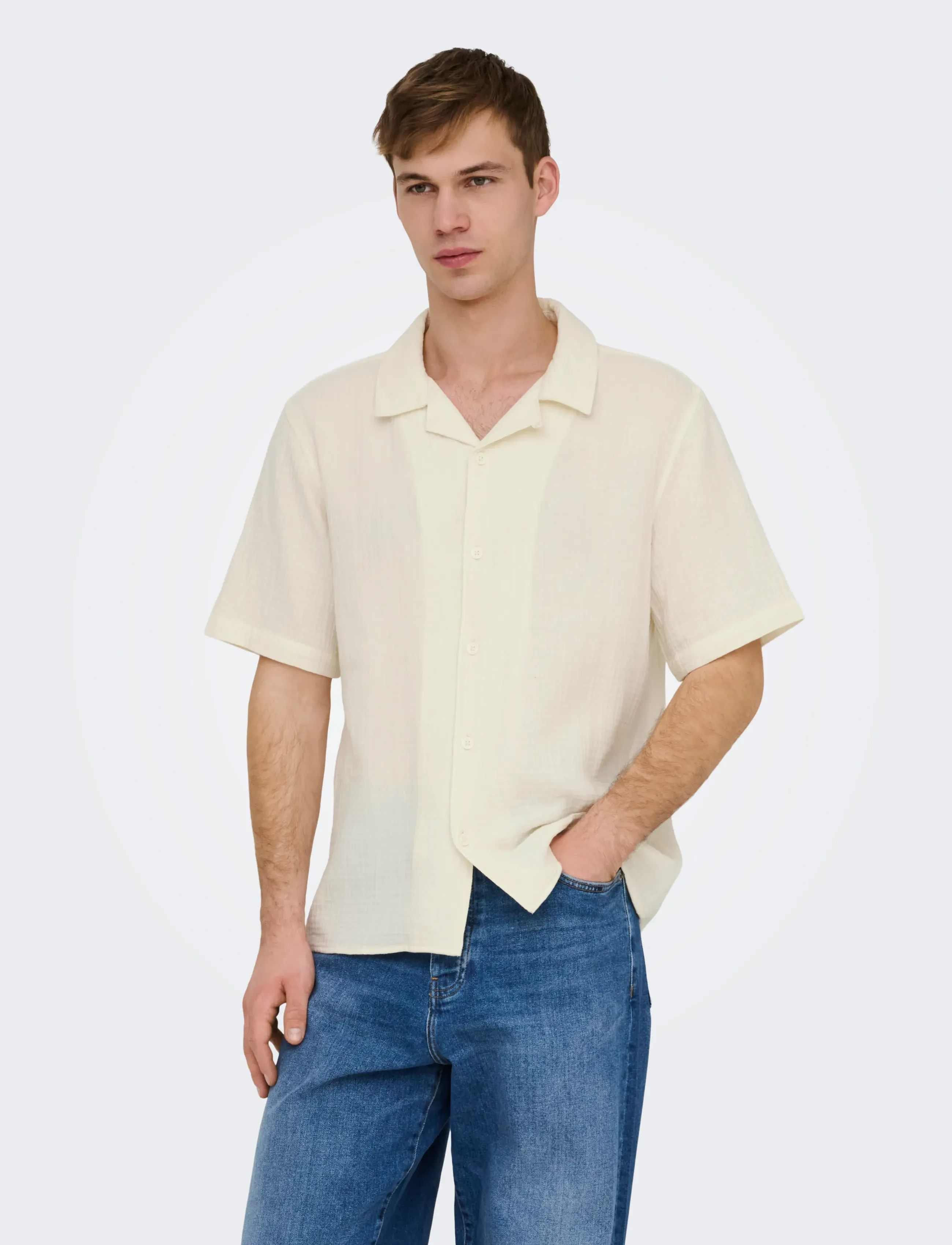 ONLY & SONS Onskyle 0158 Ss Shirt kortärmade skjortor herr – bild 5