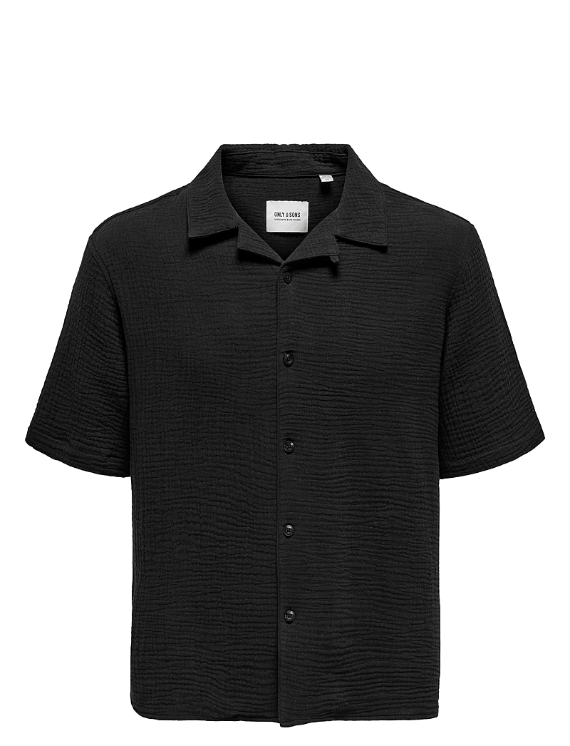 ONLY & SONS - ONSKYLE 0158 SS SHIRT - kortærmede skjorter - jet black - 1