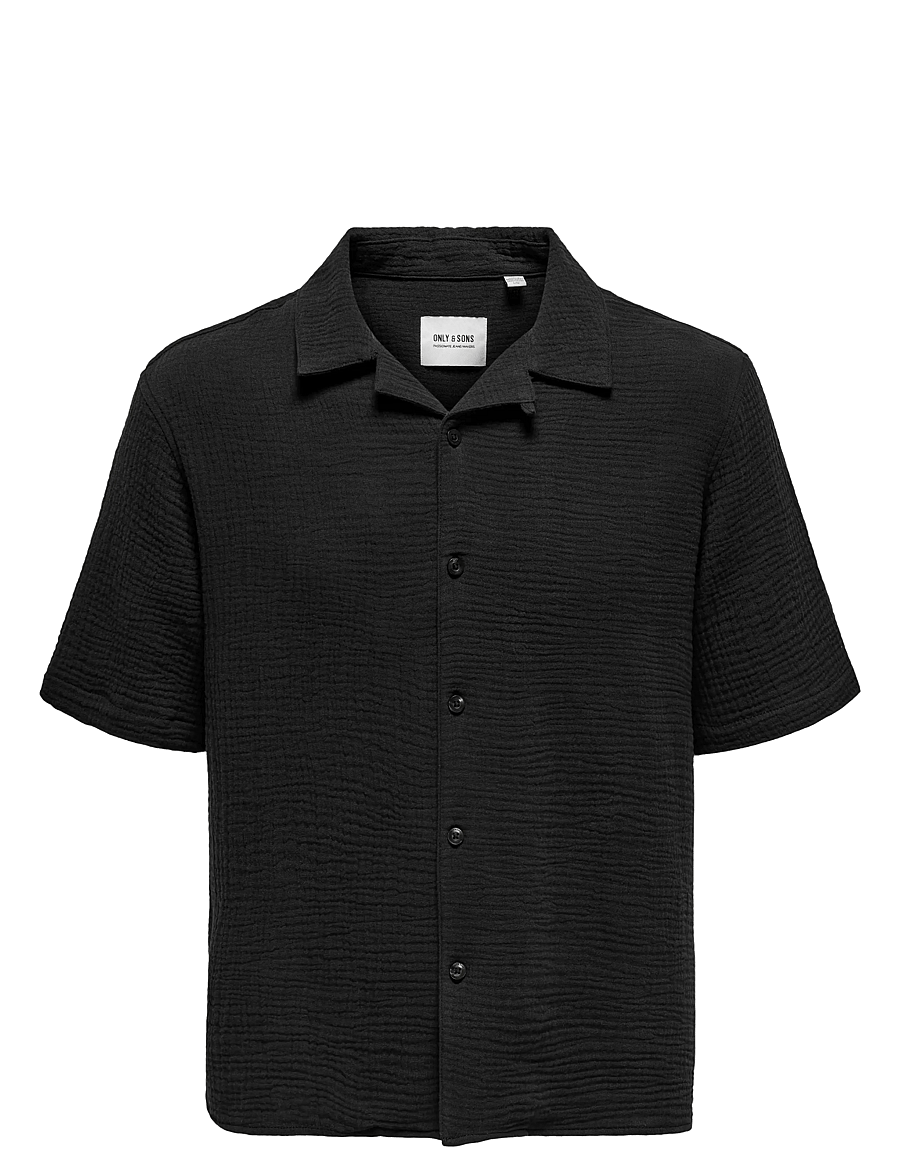 ONLY & SONS - ONSKYLE 0158 SS SHIRT - kortærmede skjorter - jet black - 1