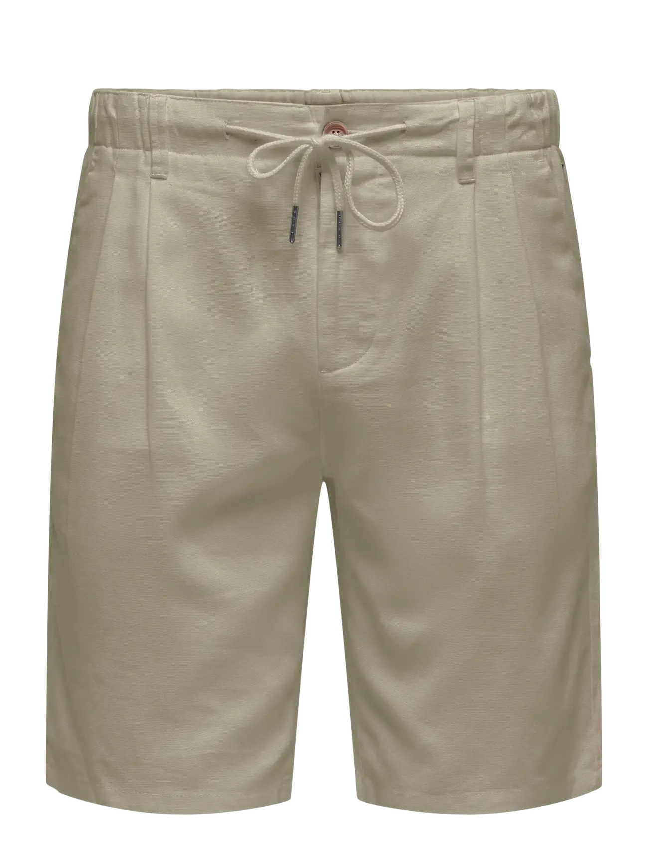 ONLY & SONS Onsleo Linen Mix 0048 Shorts Beige - S - Herren