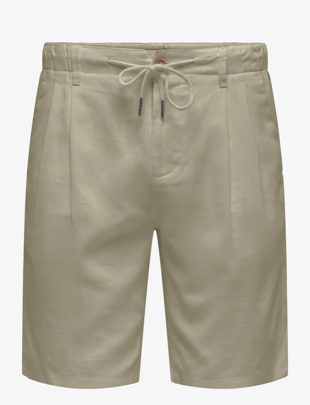ONLY & SONS - ONSLEO LINEN MIX 0048 SHORTS - leinen-shorts - chinchilla - 1