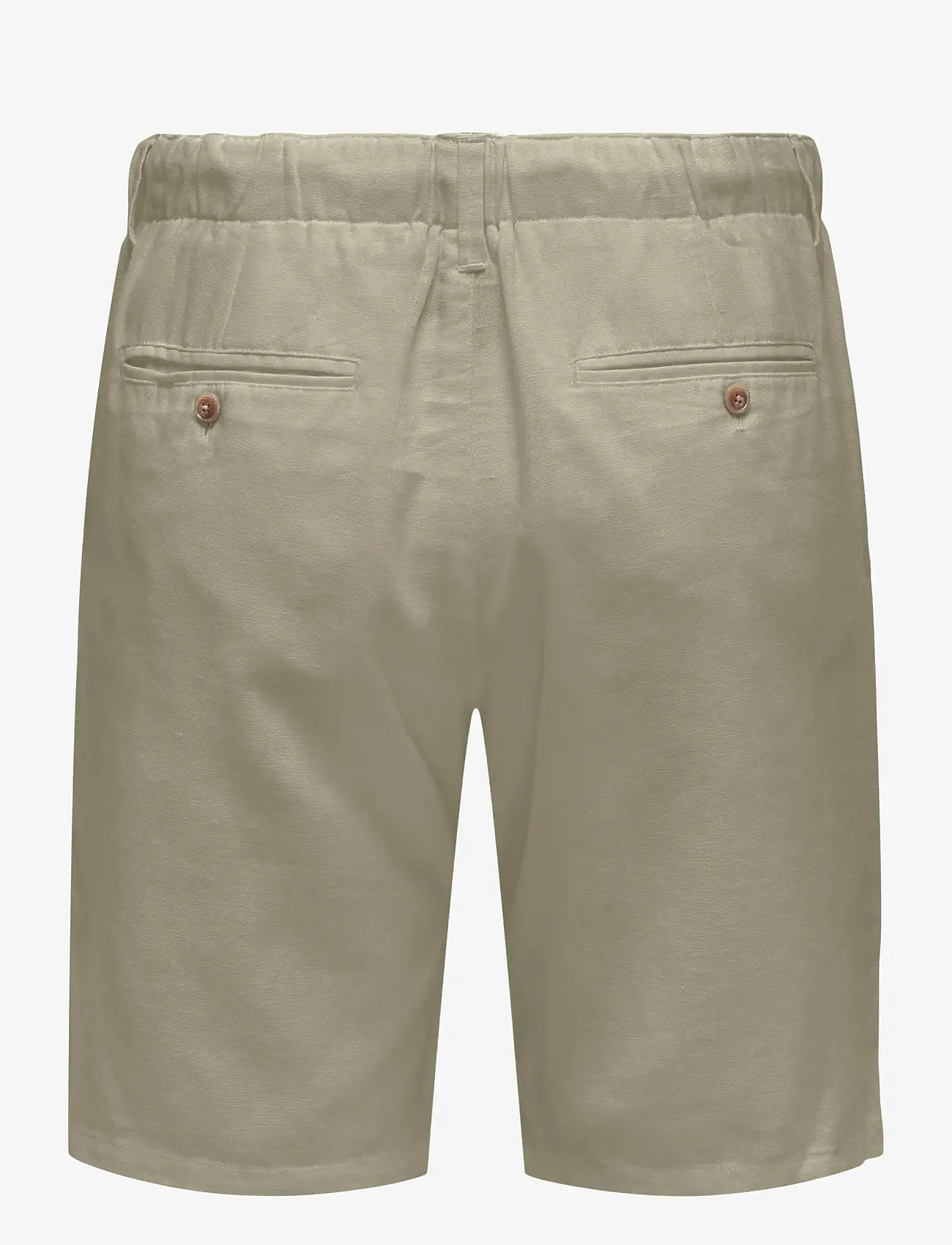 ONLY & SONS - ONSLEO LINEN MIX 0048 SHORTS - hørshorts - chinchilla - 2