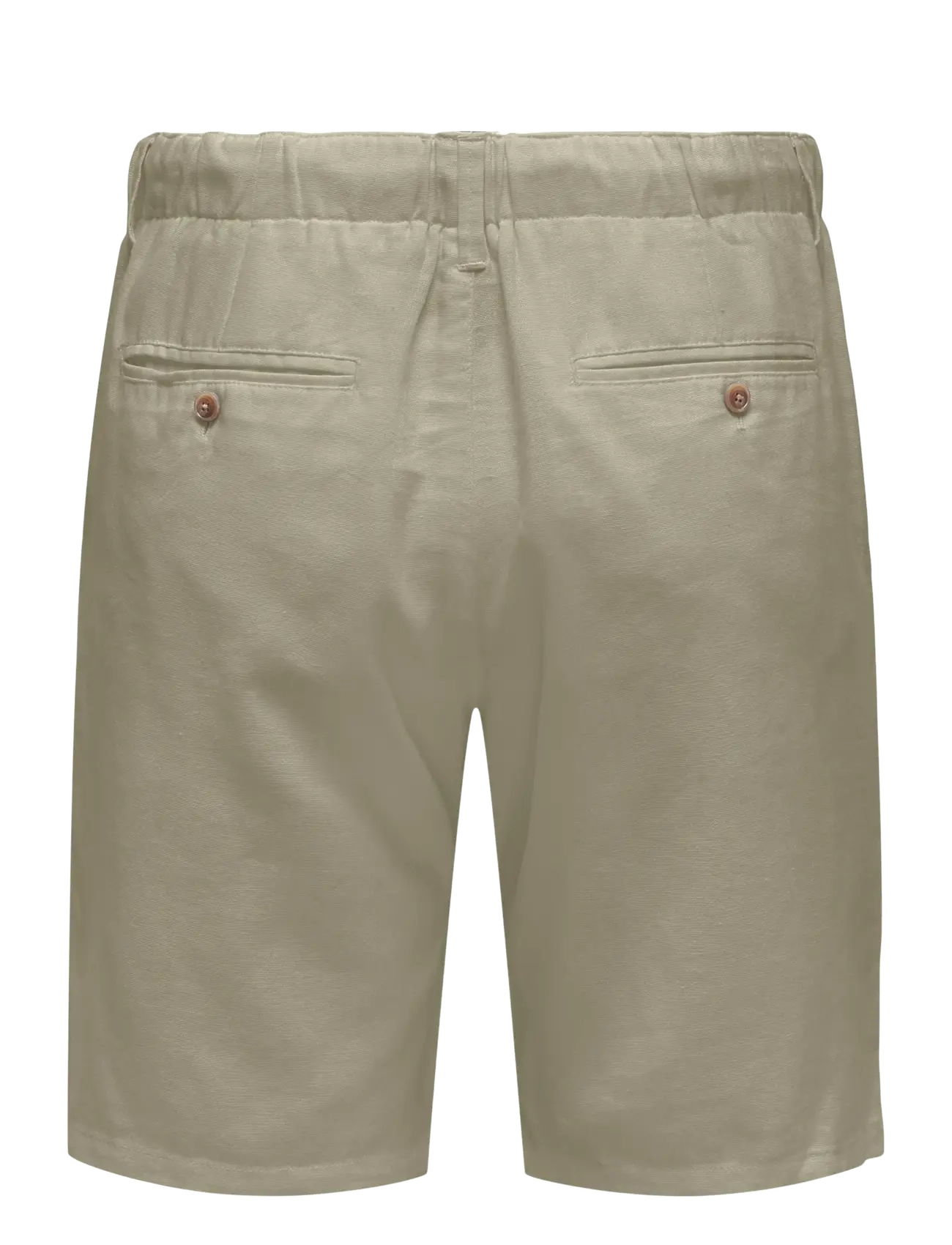 ONLY & SONS - ONSLEO LINEN MIX 0048 SHORTS - linased lühikesed püksid - chinchilla - 2