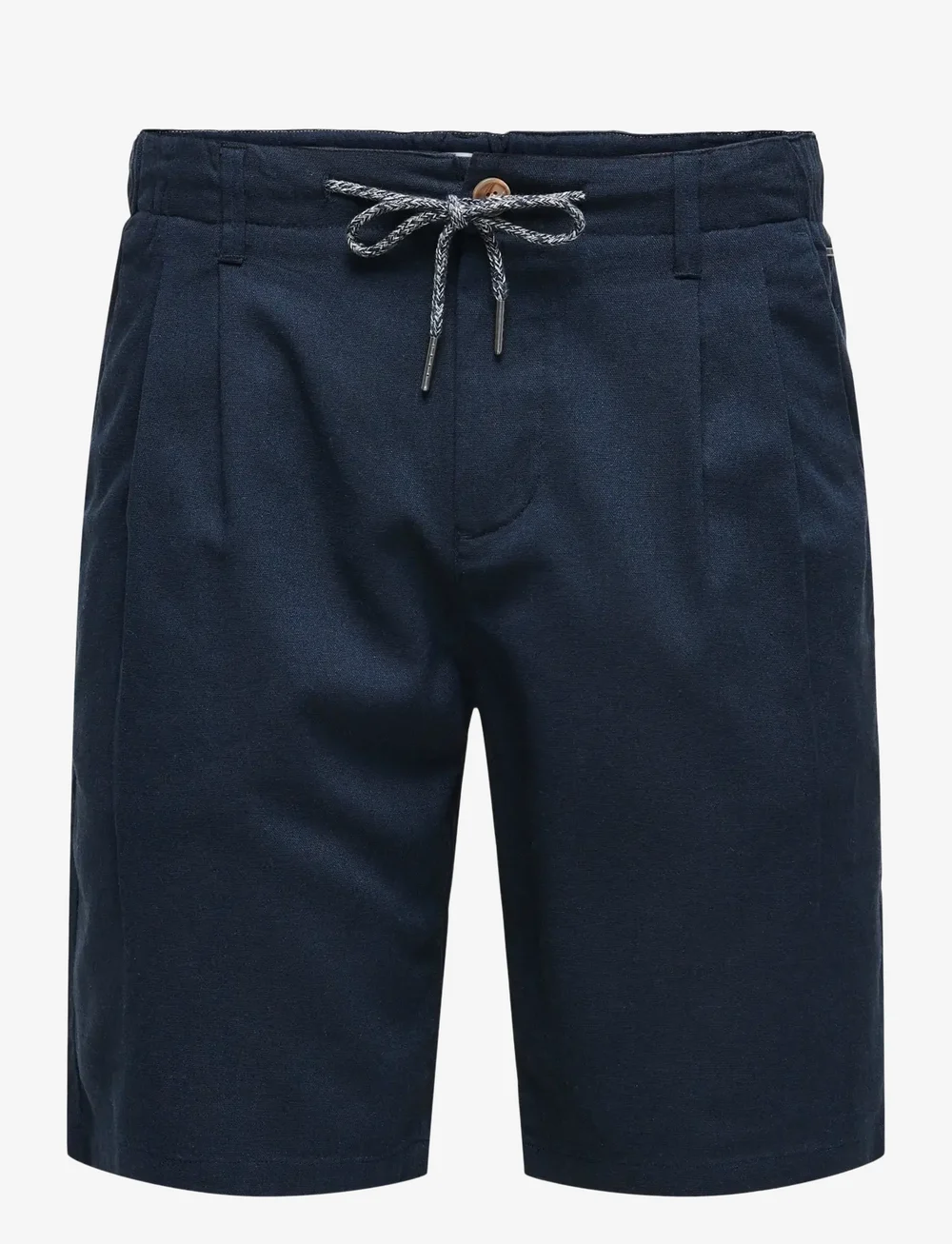 ONLY & SONS - ONSLEO LINEN MIX 0048 SHORTS - pellavashortsit - dark navy - 1