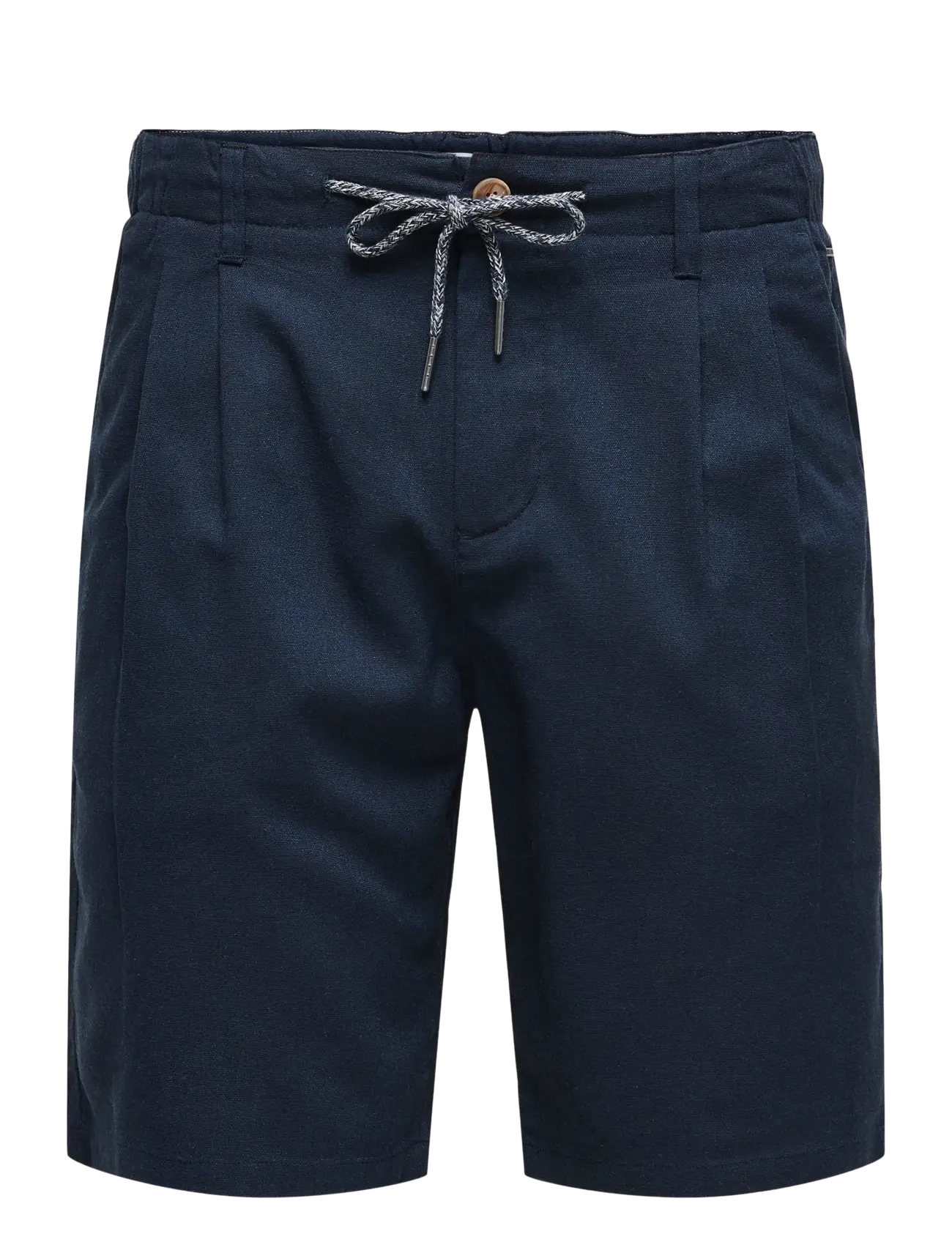ONLY & SONS ONSLEO LINEN MIX 0048 SHORTS - Shorts - DARK NAVY / navy